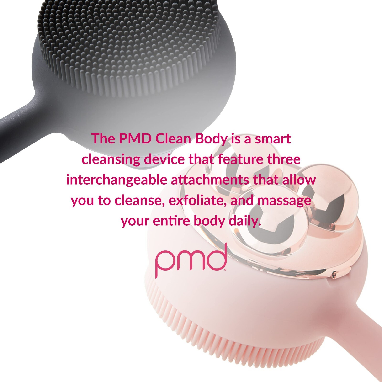 PMD Clean Body Smart Body Cleansing Device with 3 Attachments Massage NAVY BLUE