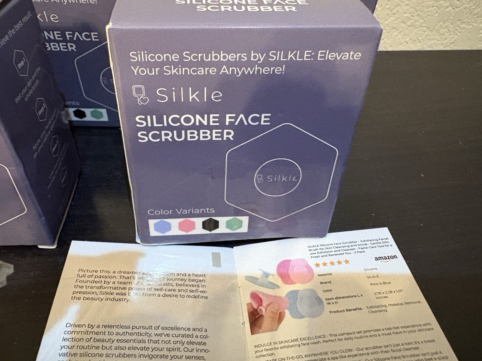 Silicone Face Scrubber New In Box Silkle Brand Pink Gentle Exfoliation 2.55”