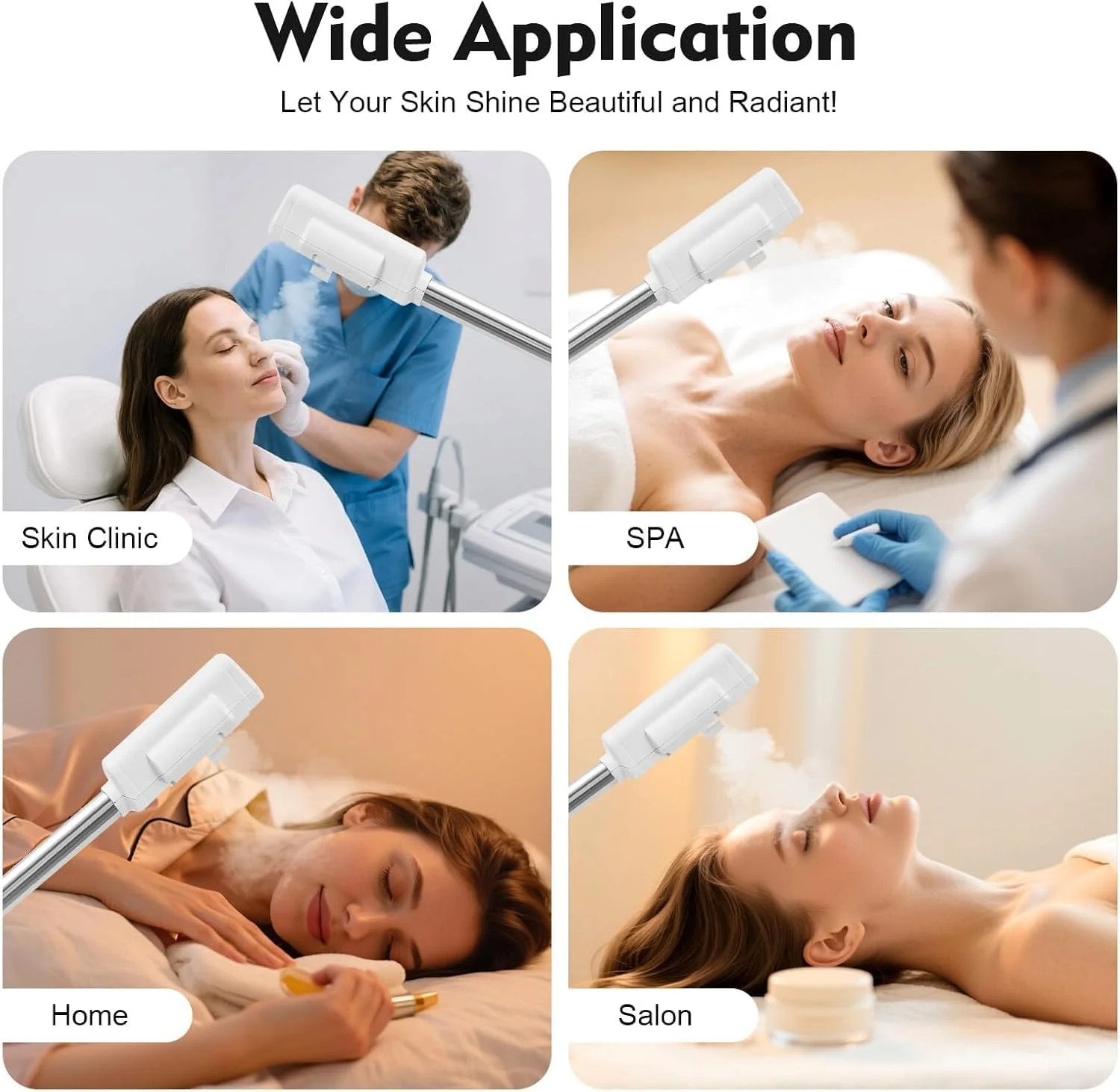 Professional Facial Steamer, Hot Mist Spray & Ozone, LCD Touch Screen & Timer Fu