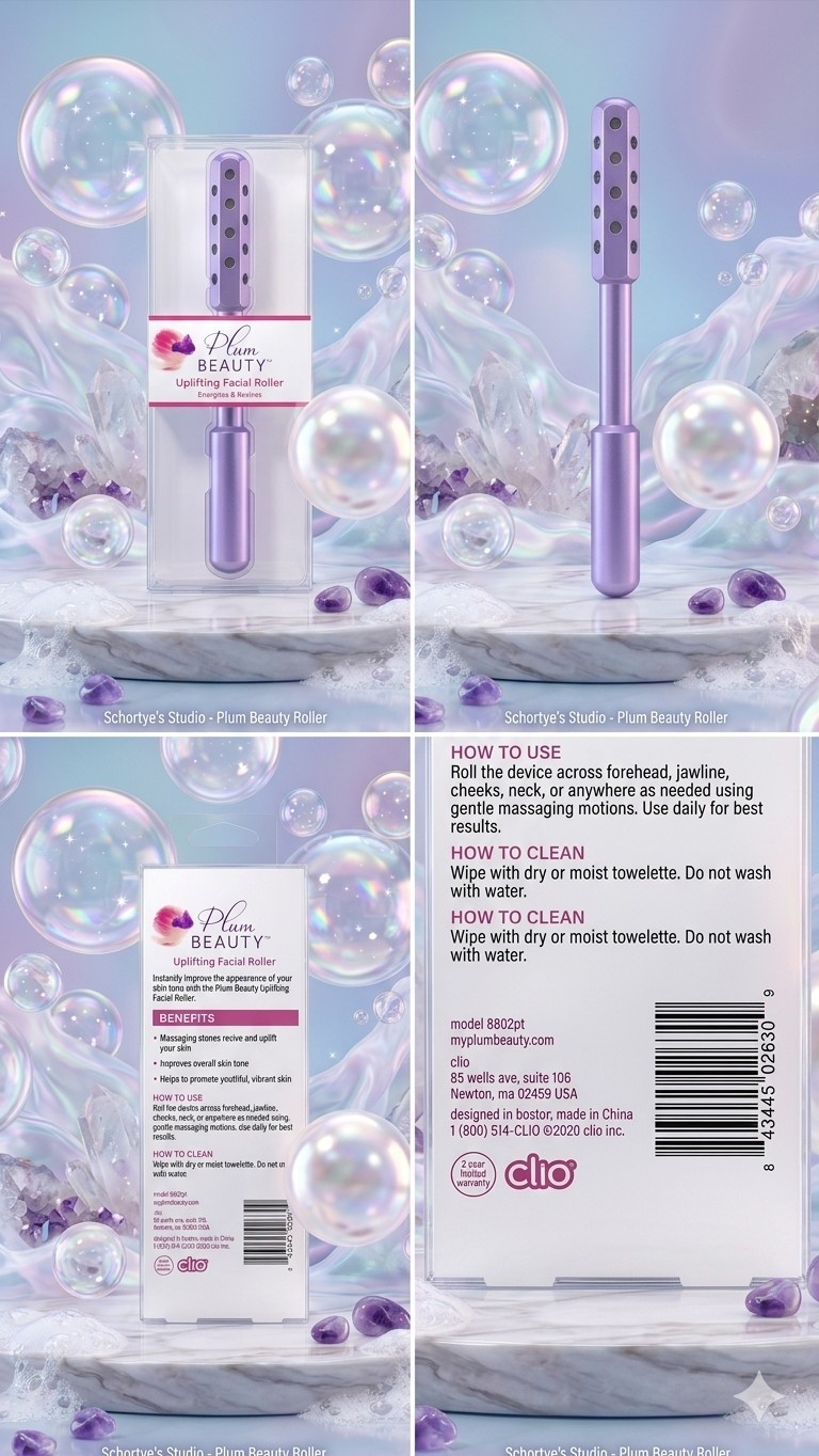 Plum Beauty Uplifting Facial Roller – Skin Tightening & Massage Tool