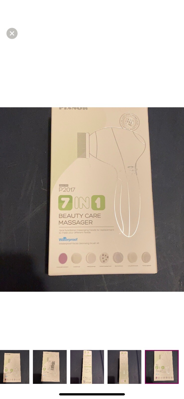 Pixnor Green Electric Facial Cleansing Brush Deep Cleansing Gentle Exfoliating