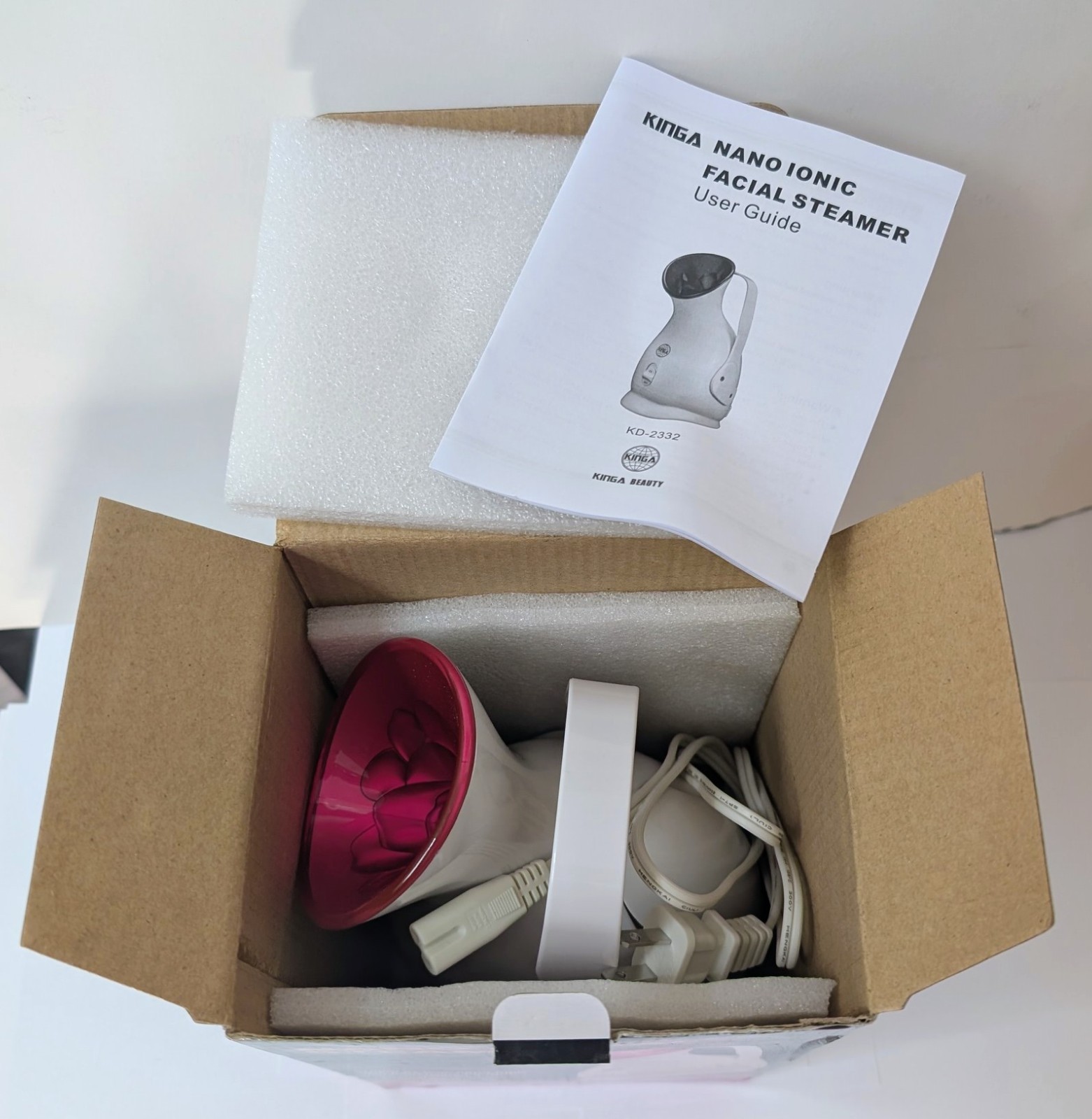 Kinga Nano Facial Steamer KD-2332A Spa Ionic Steam Skin Care NEW