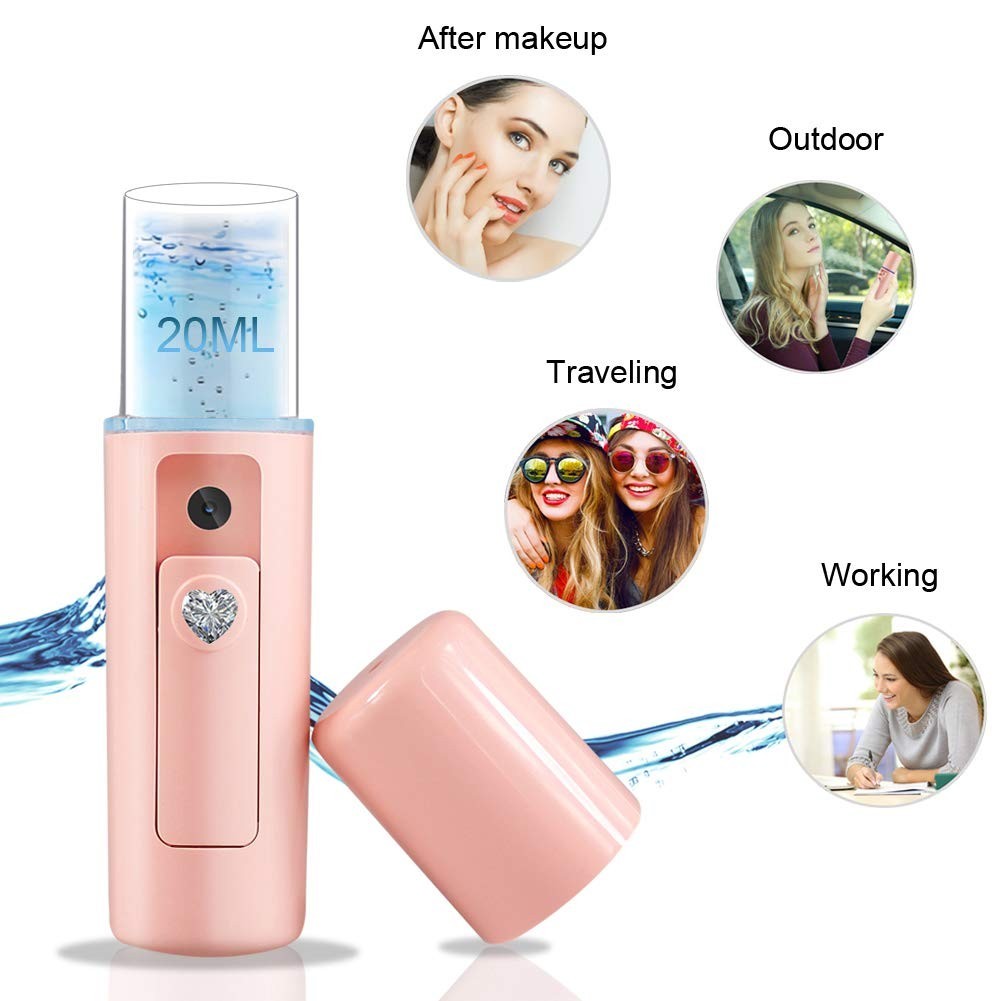 Nano Facial Mist Portable Humidifier Pink