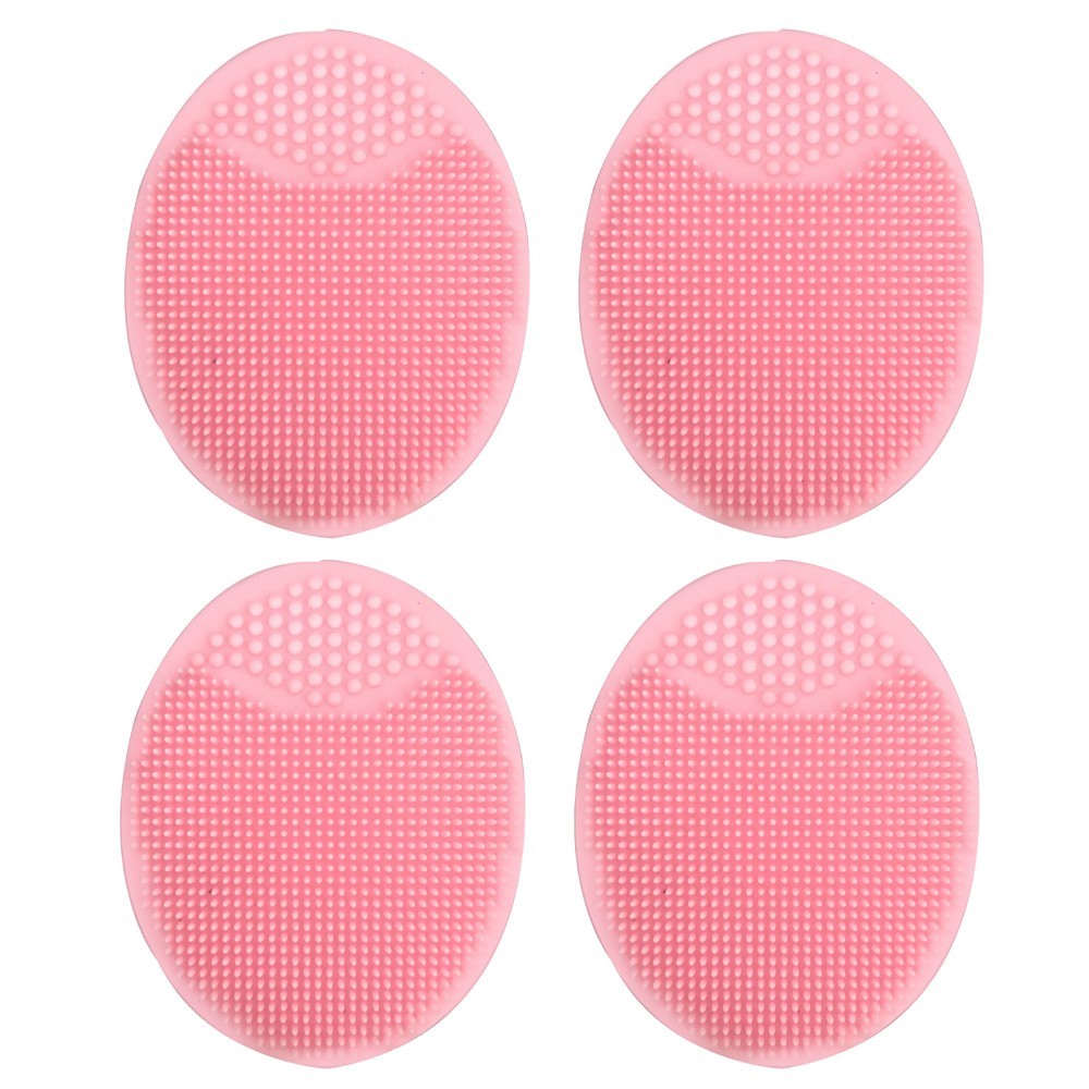 4-Pack Silicone Face Scrubber – Facial Cleansing Brush & Blackhead Exfoliator