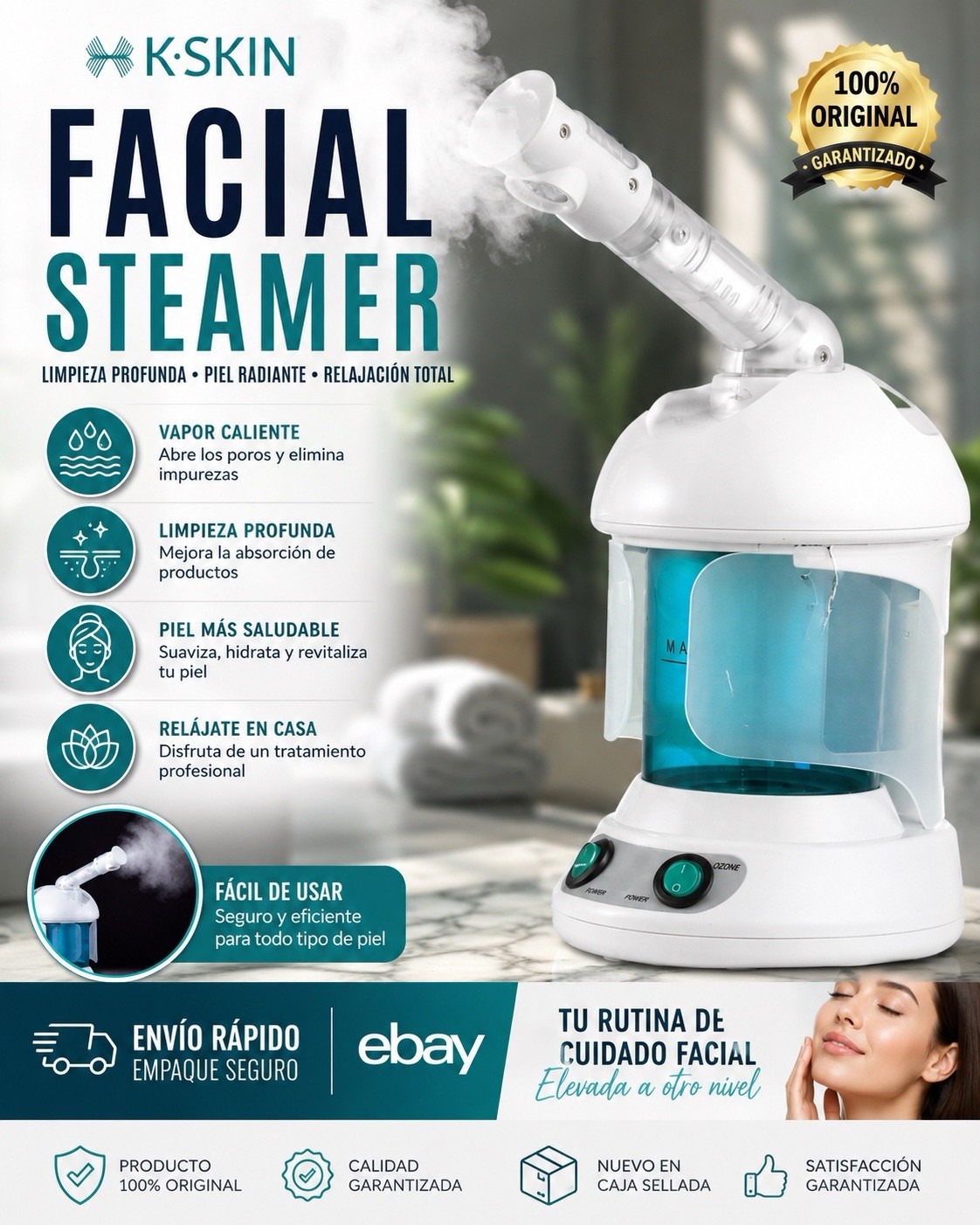 K Skin Portable Facial Steamer KD2328