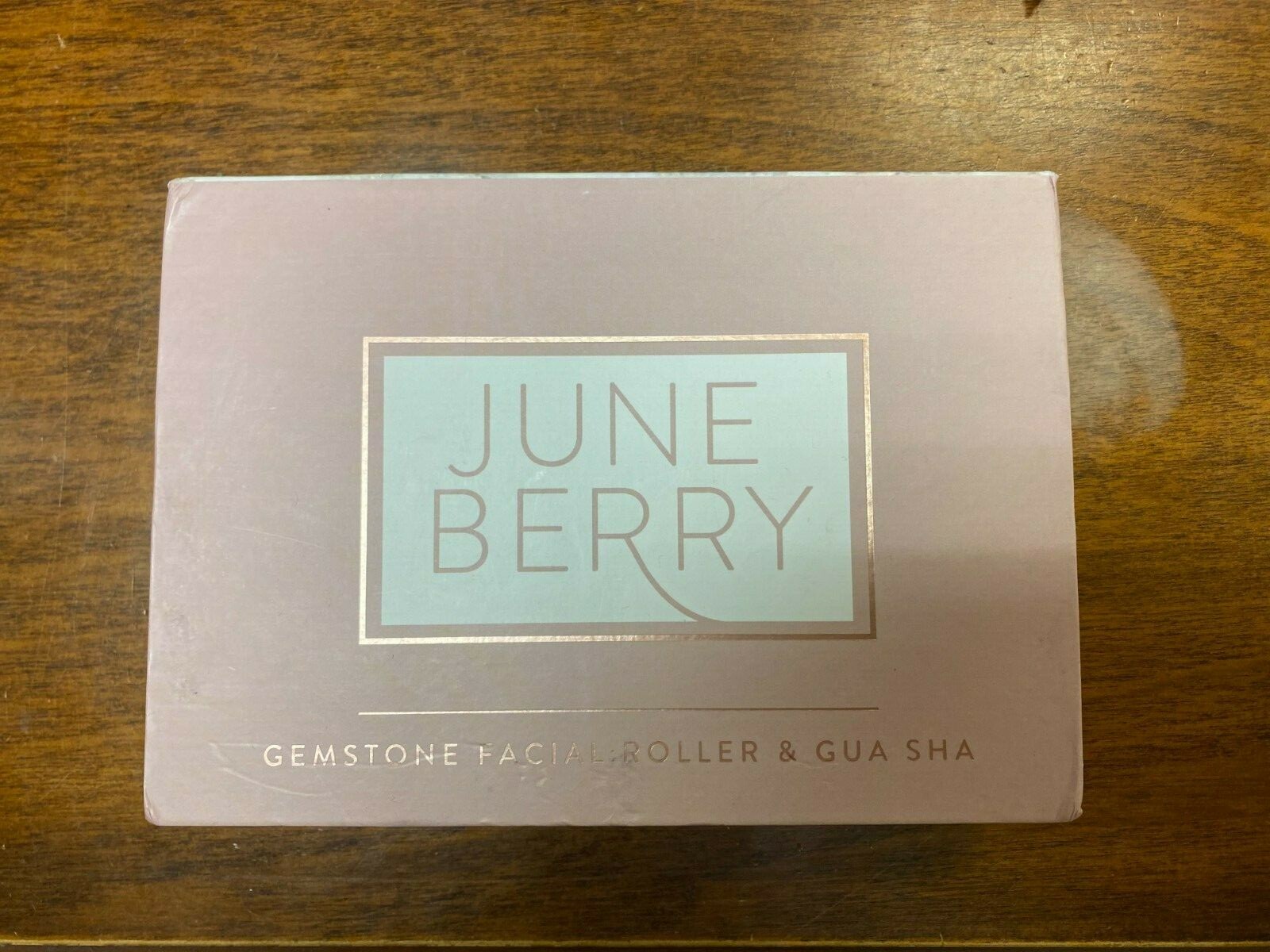June Berry Gemstone Facial Roller & Gua Sha New Box open