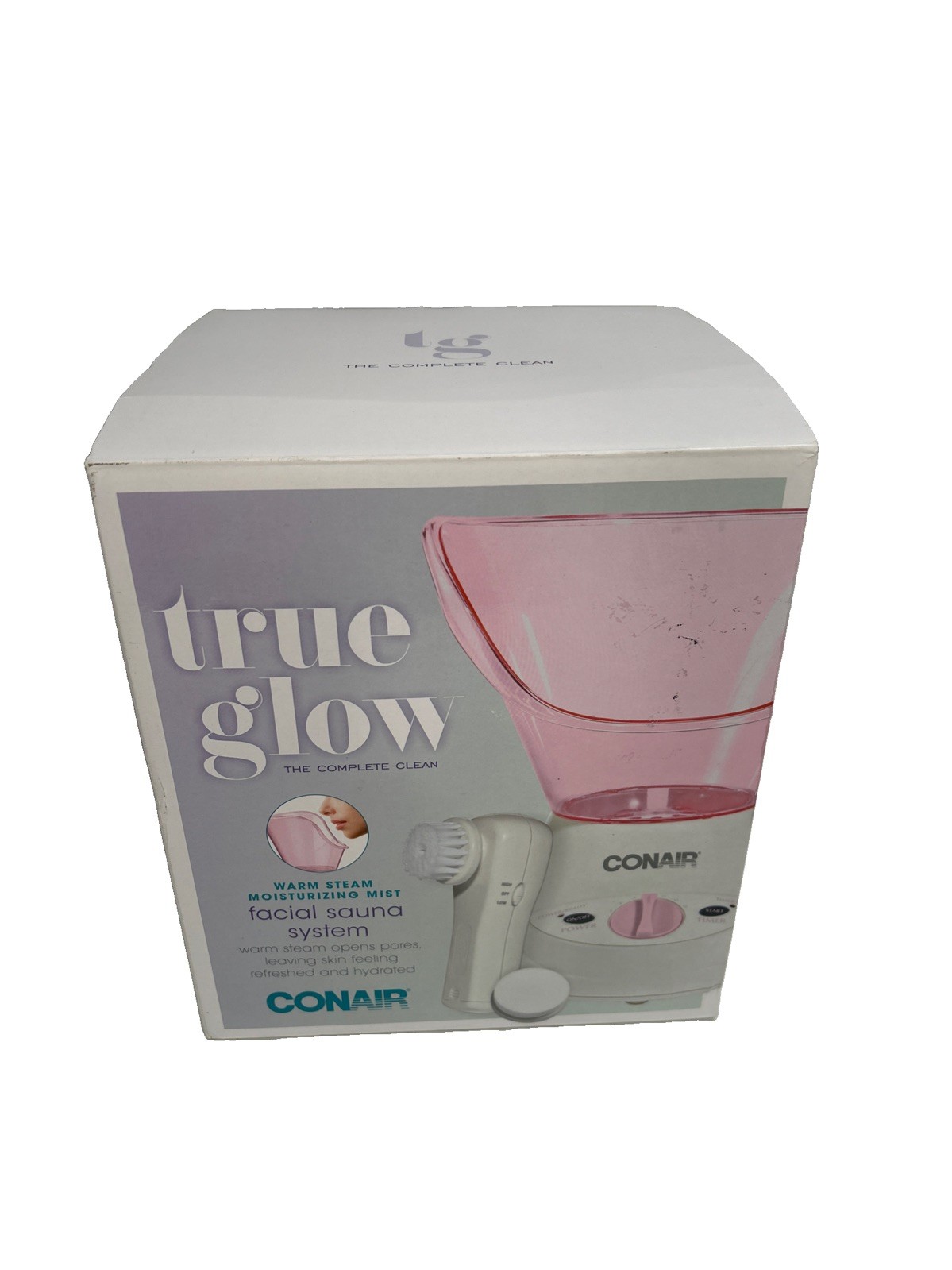 Conair True Glow Moisturizing Mist Facial Sauna System W/Face Brush Acne New!