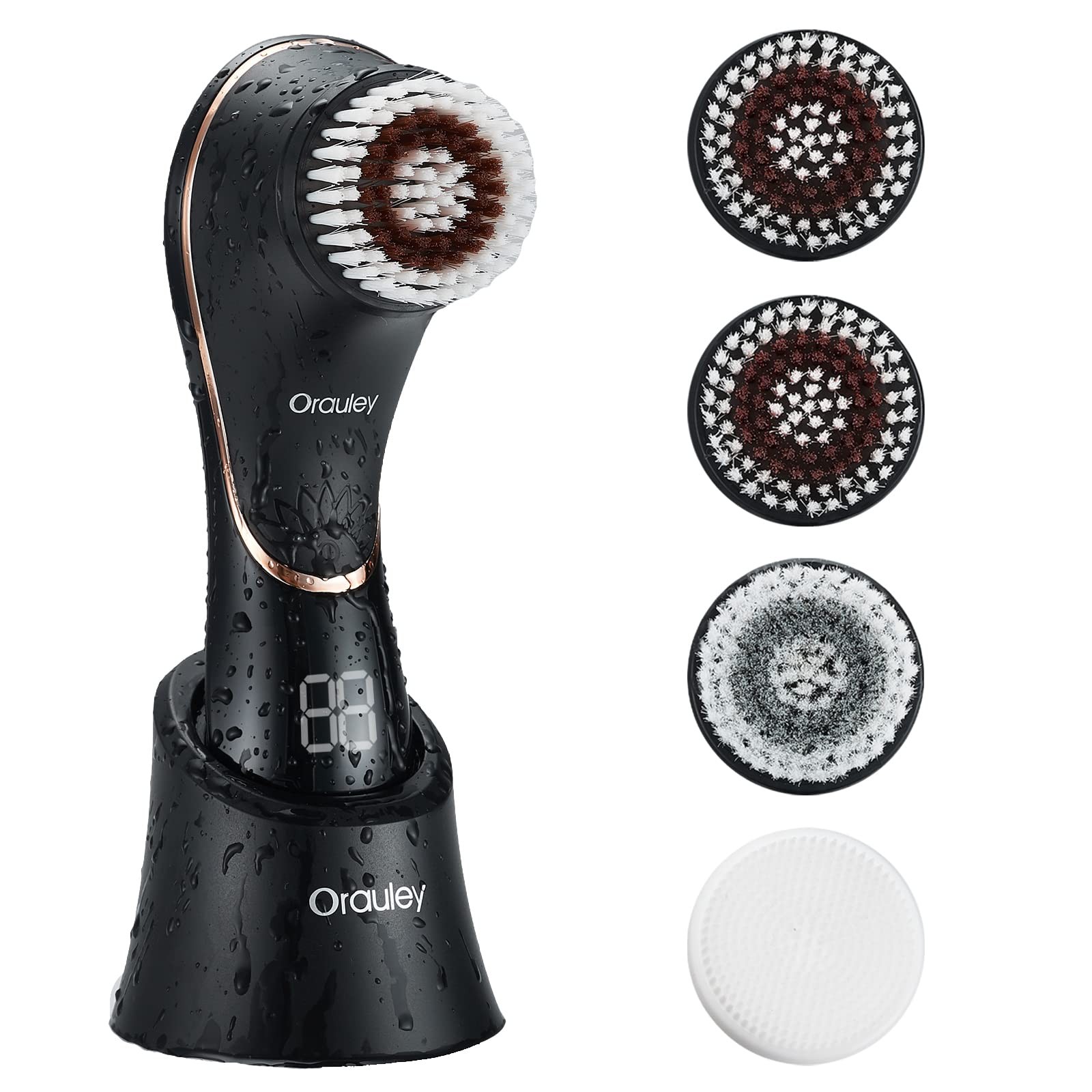 Facial Cleansing Brush, Electric Face Scrubber Rechargeable Exfoliator IPX7 W…