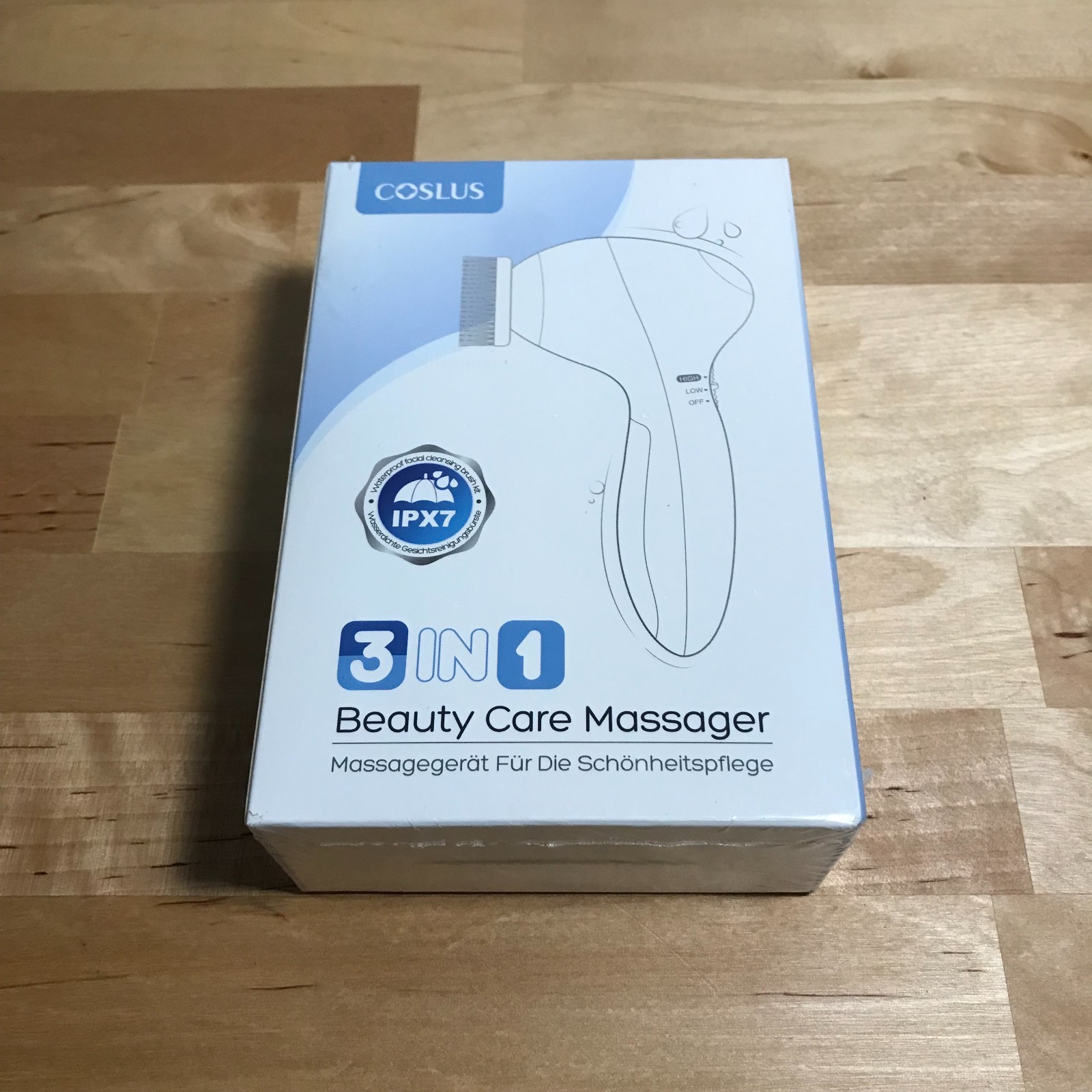 NEW IN PACKAGE Coslus 3in1 Beauty Care Massager Facial Cleansing Care Wash IPX7