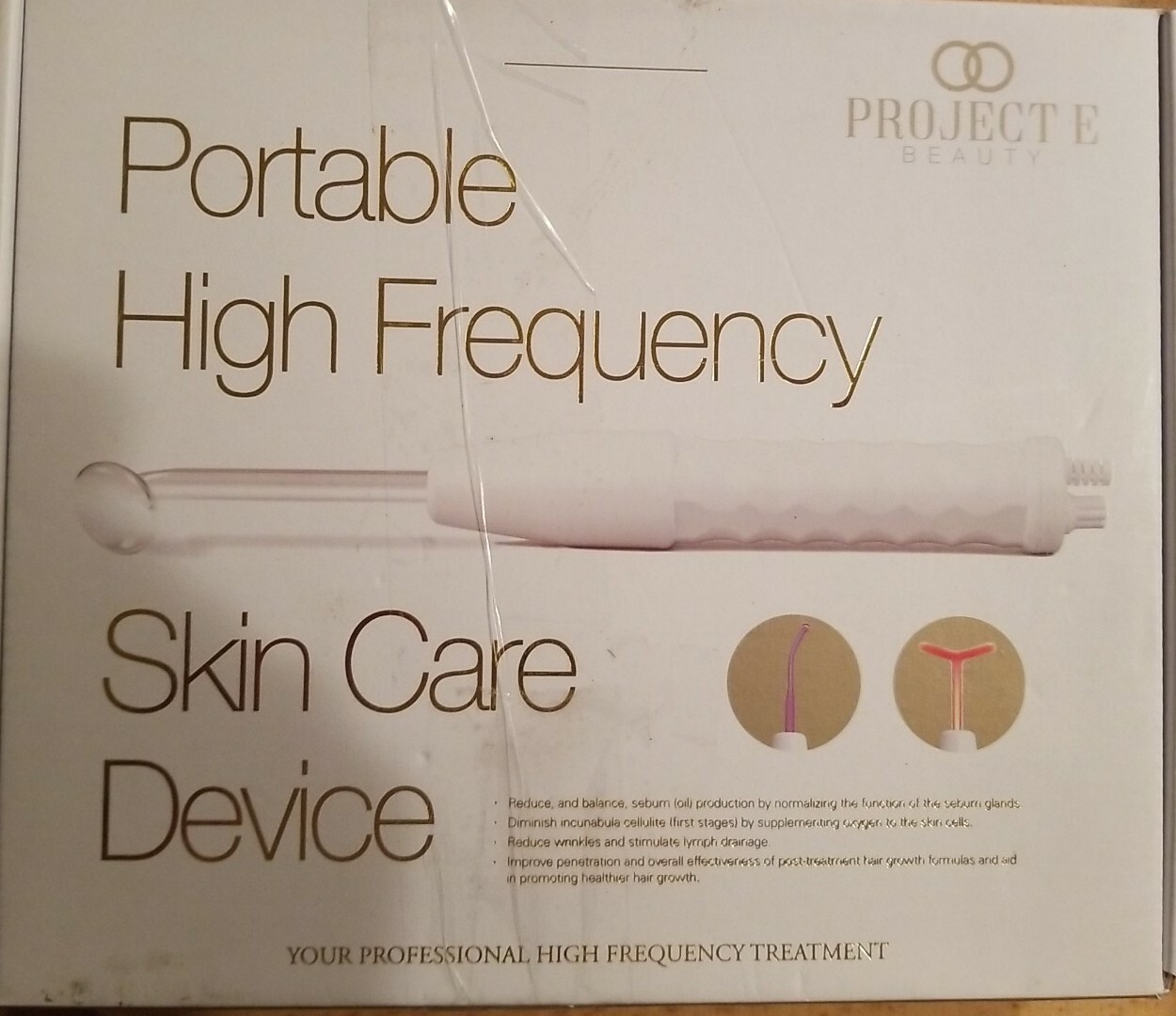 Project E Beauty Wand Neon & Argon | Violet & Orange & IPL Hair Removal Device