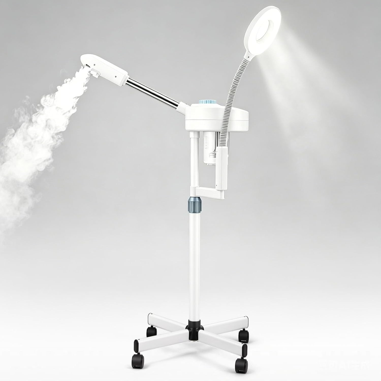 Facial Steamer Professional 2 in 1 Hot Face Steamer with 5X LED Magnifying Lamp,