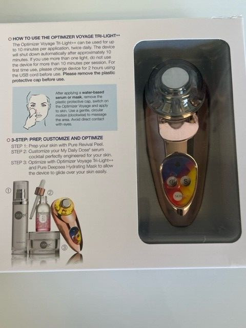SKIN INC Optimizer Voyage Tri-Light++ LED-SONIC Flash Facial Rose -NOB