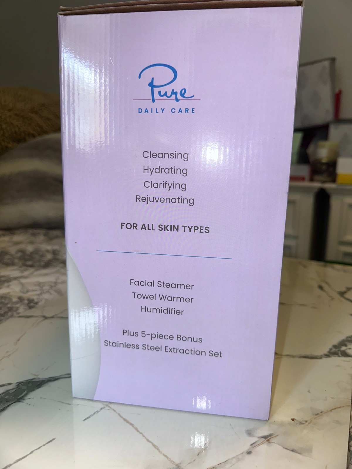 Pure Daily Care NanoSteamer Large 3-in-1 Nano Ionic Facial Steamer LILAC- NEW