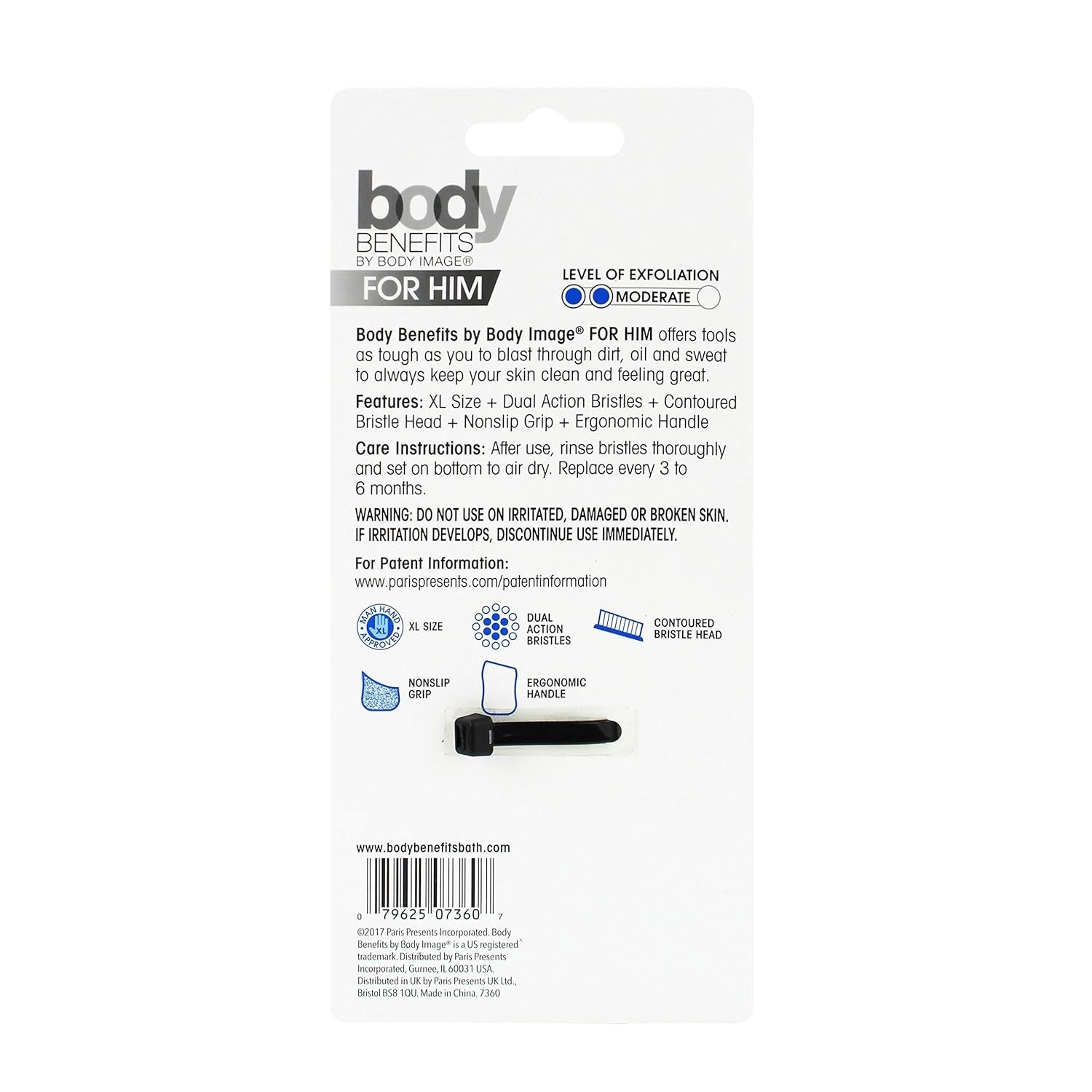 Body Benefits For Him Face Brush 2″ x 2″ XL Moderate Exfoliation by Body Image