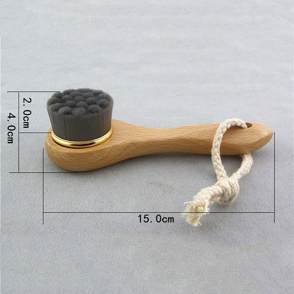 2Pcs Exfoliating Facial Brush Durable Bamboo for Skin Cleaning Multi Color