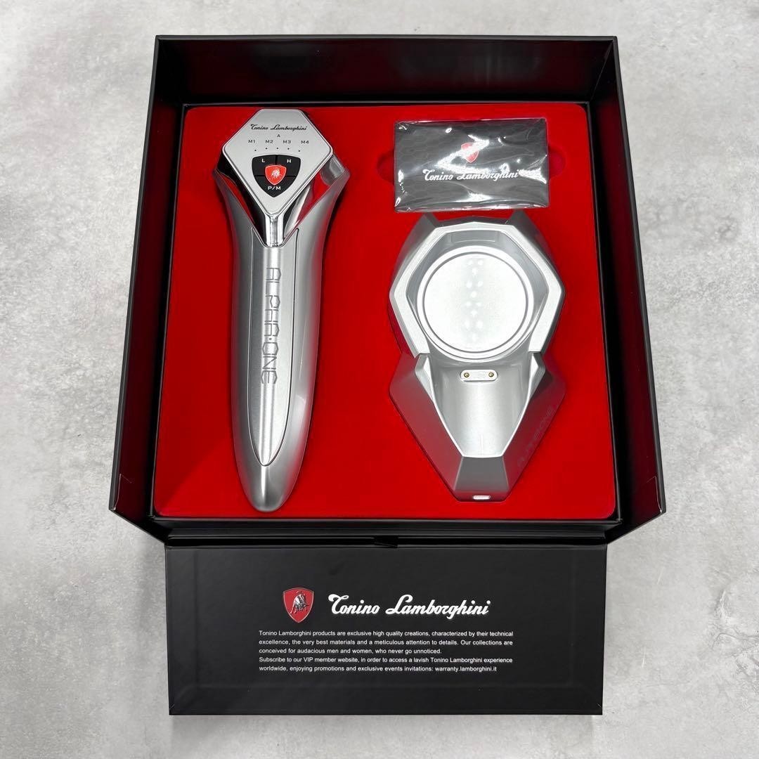 Tonino Lamborghini Rhythm ALPHA ONE Facial Beauty Device EMS RF Silver BOX k66