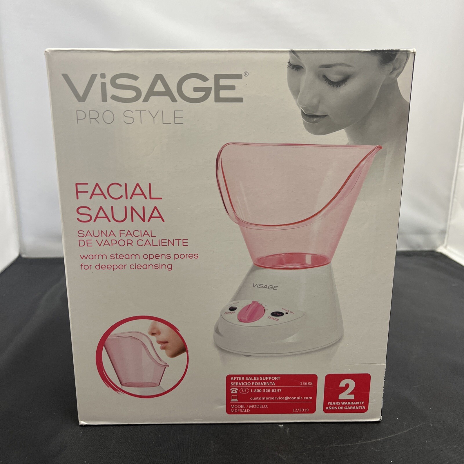Visage Pro style Sauna Facial Pink And White New In Box