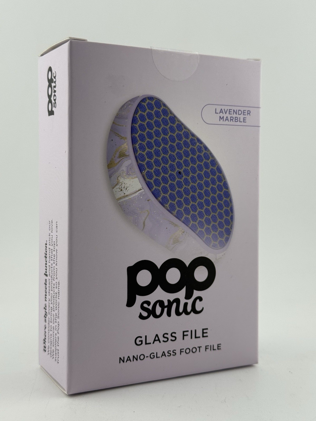 POP sonic Glass File Nano-Glass Foot File LAVENDER MARBLE (2)