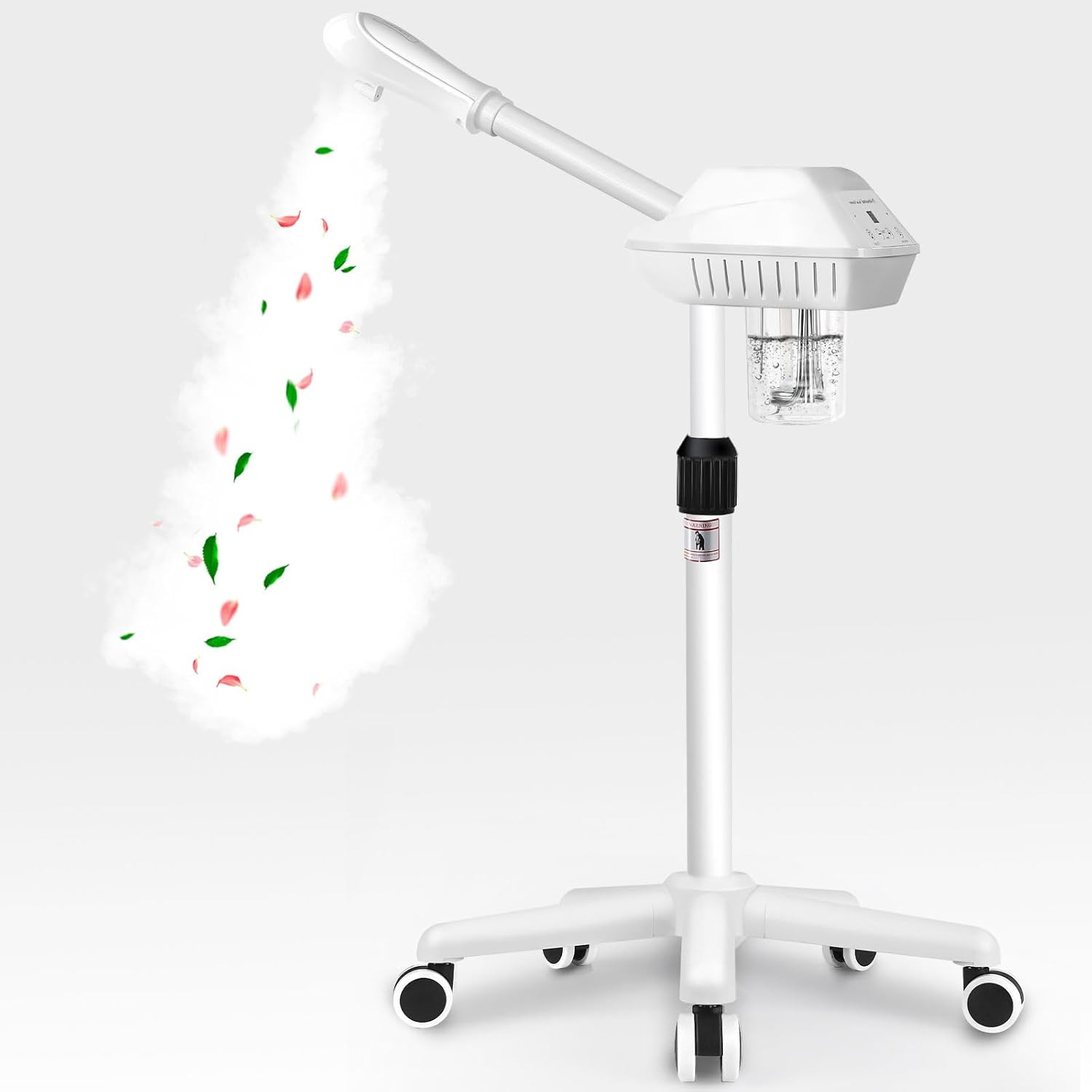 Professional Facial Steamer, Face Steamer on Wheels, SPA Ozone Steamer, Standing