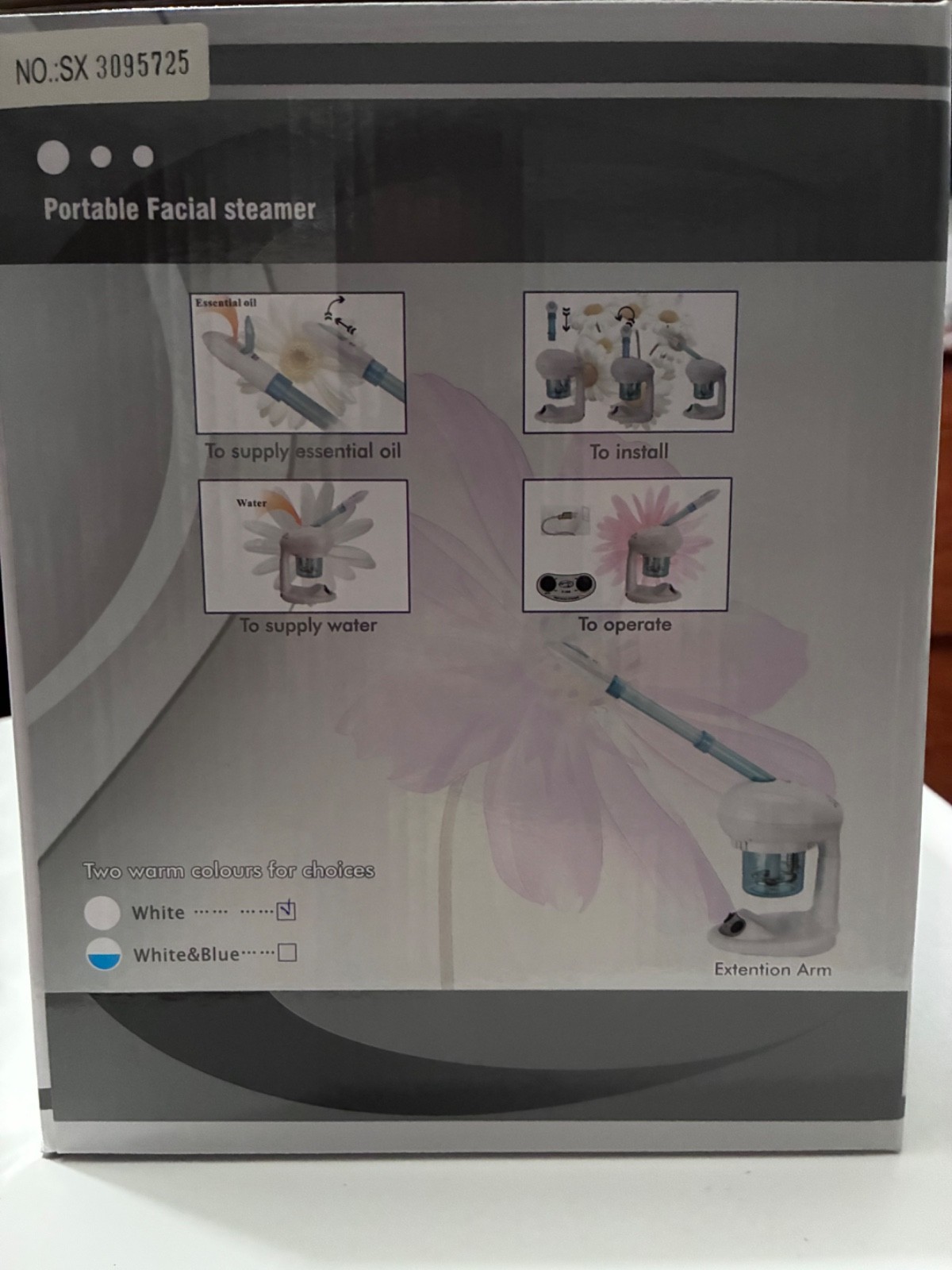 Sealed-PROFESSIONAL! SilverFox F-100C Mini Facial Steamer with Arm,NEW!