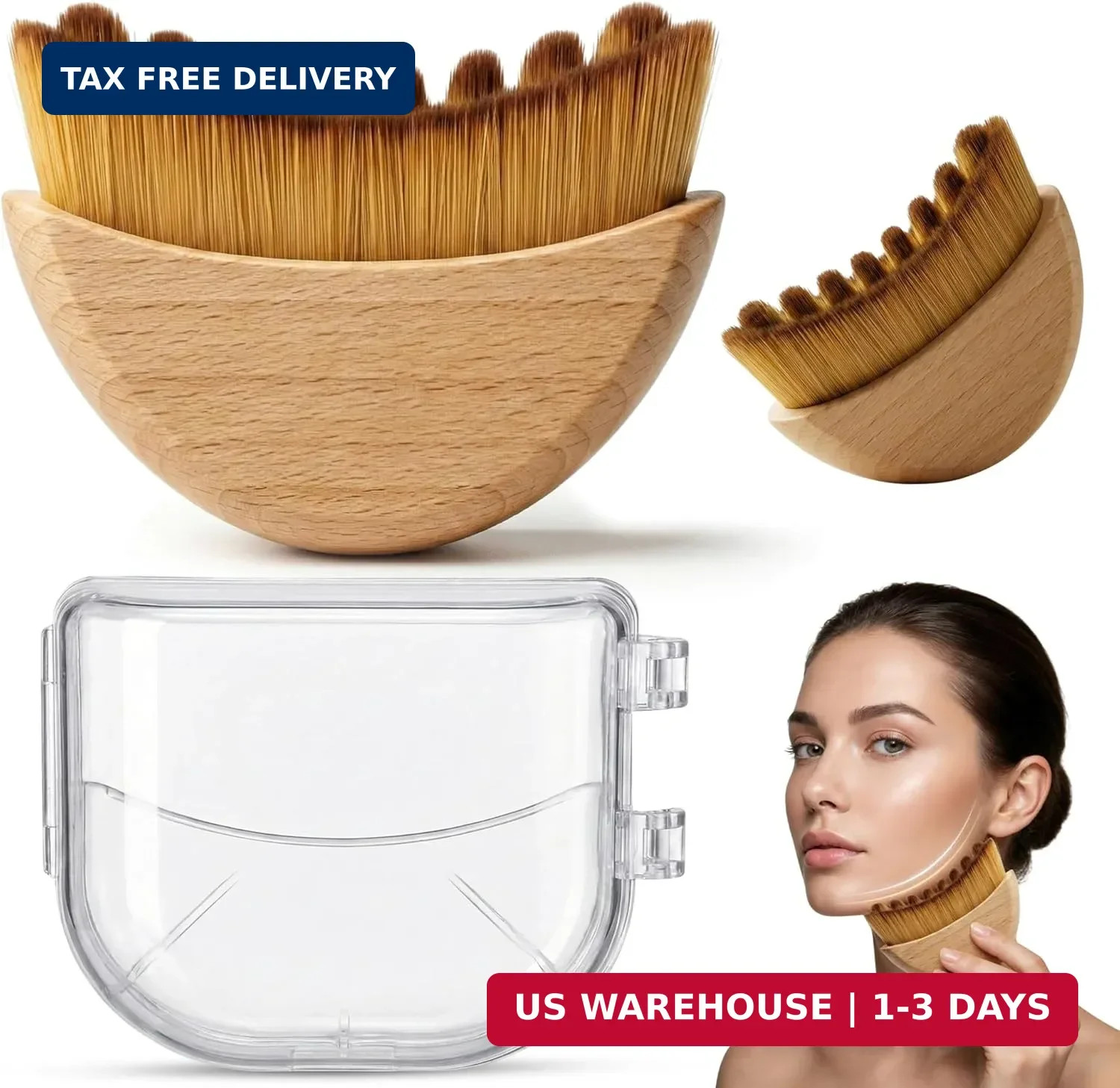 Premium Lymphatic Contour Face Brush for Sculpting – Lymphatic Drainage Massager