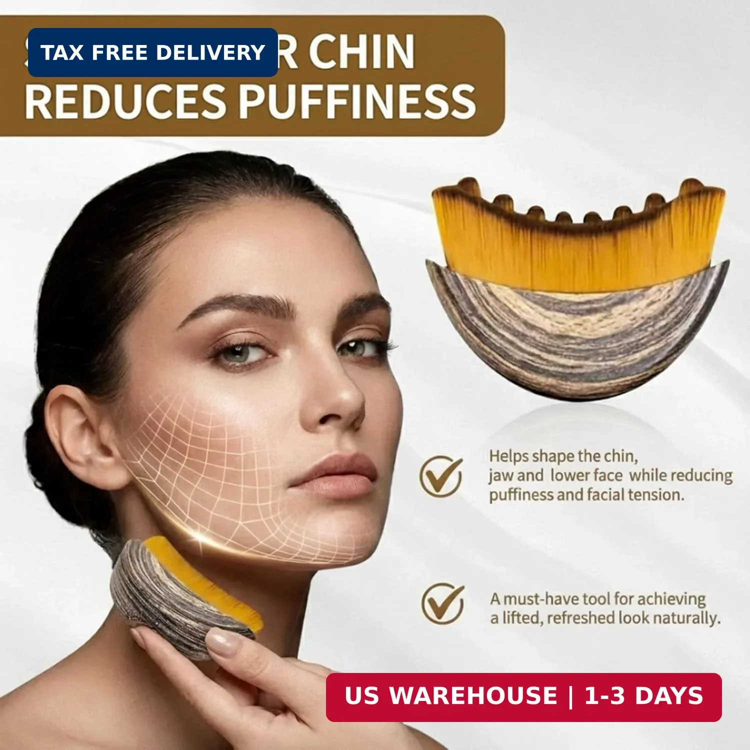 Lymphatic Contour Face Brush Sculpting Anti Puffiness Detox Lift Skin Glow