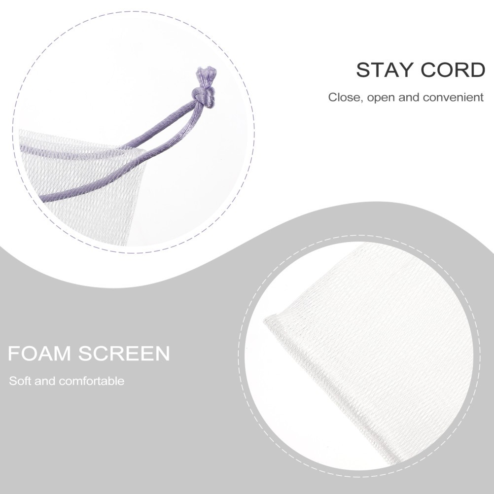 40 Pcs Hanging Soap Foaming Net Mesh Bag Facial Cleanser For Body Bath