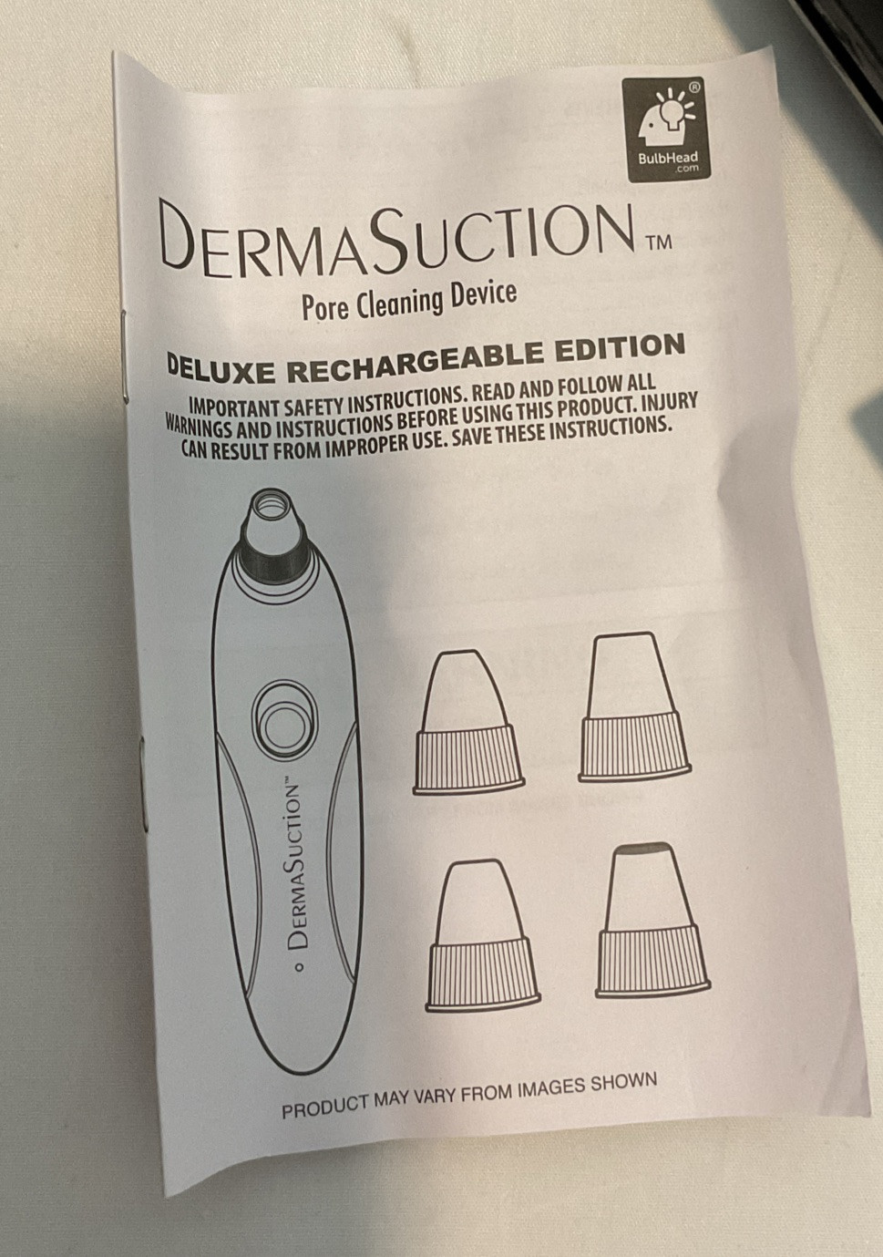 DermaSuction Pore Cleaning Device PLATINUM Vacuum Action Rechargeable