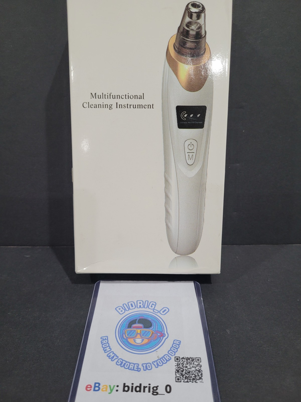 Multifunctional Cleaning Instrument Facial Pore Cleaner 3-Speed White Gold