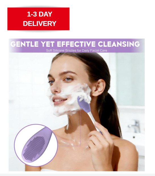 Silicone Pore Cleansing Brush Set, 2PCs Face Mask Applicator Spatula