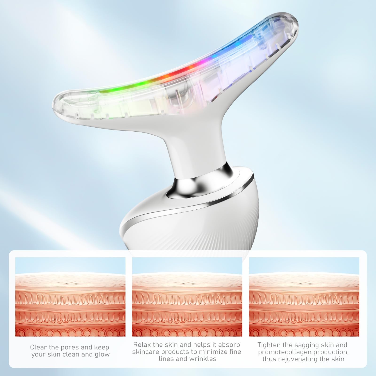 Cocobeen Face Neck Tool for Skin Care, Electric Lifting White