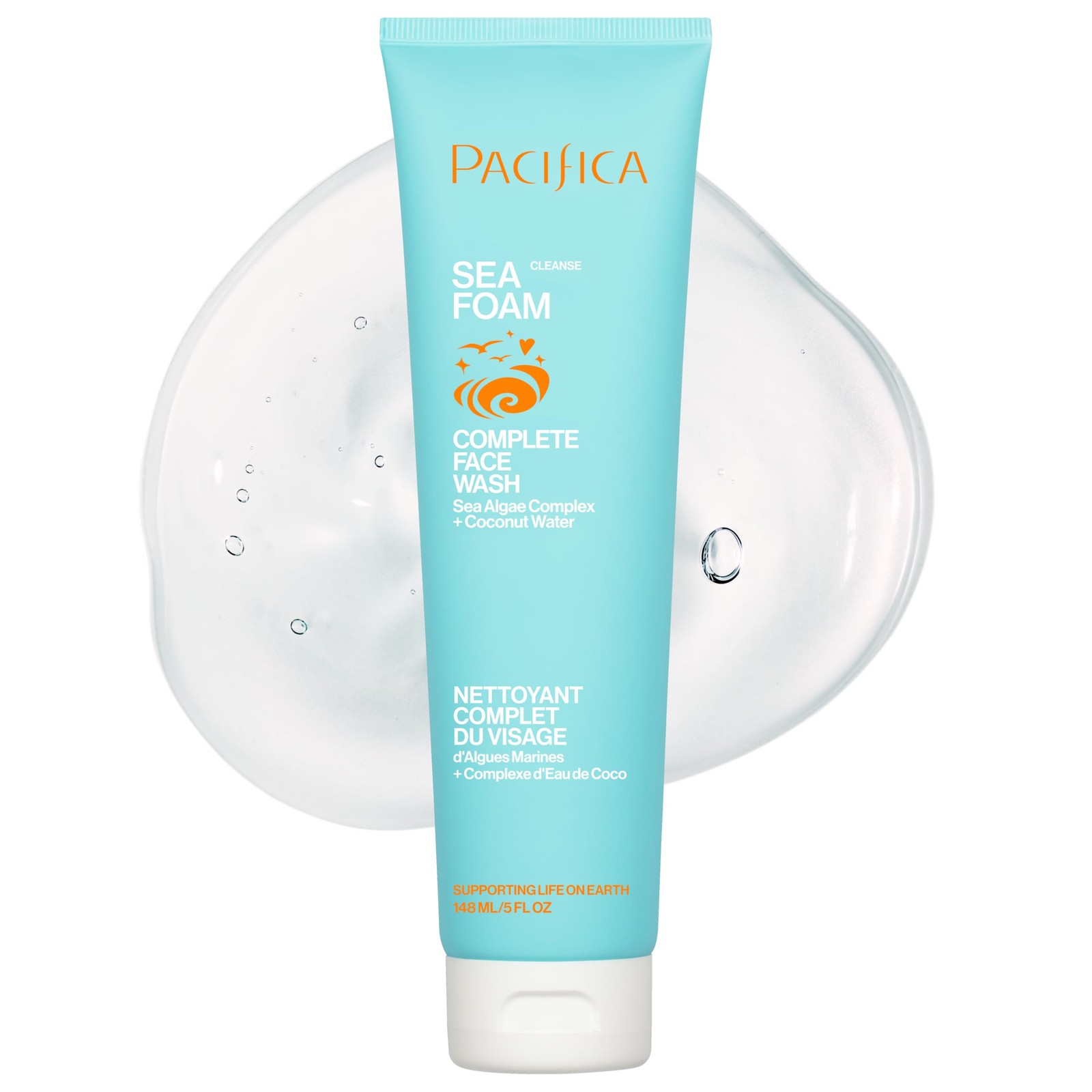 Pacifica Beauty Sea Foam Face Wash, Daily Gentle 5 Fl Oz (Pack of 1), Blue