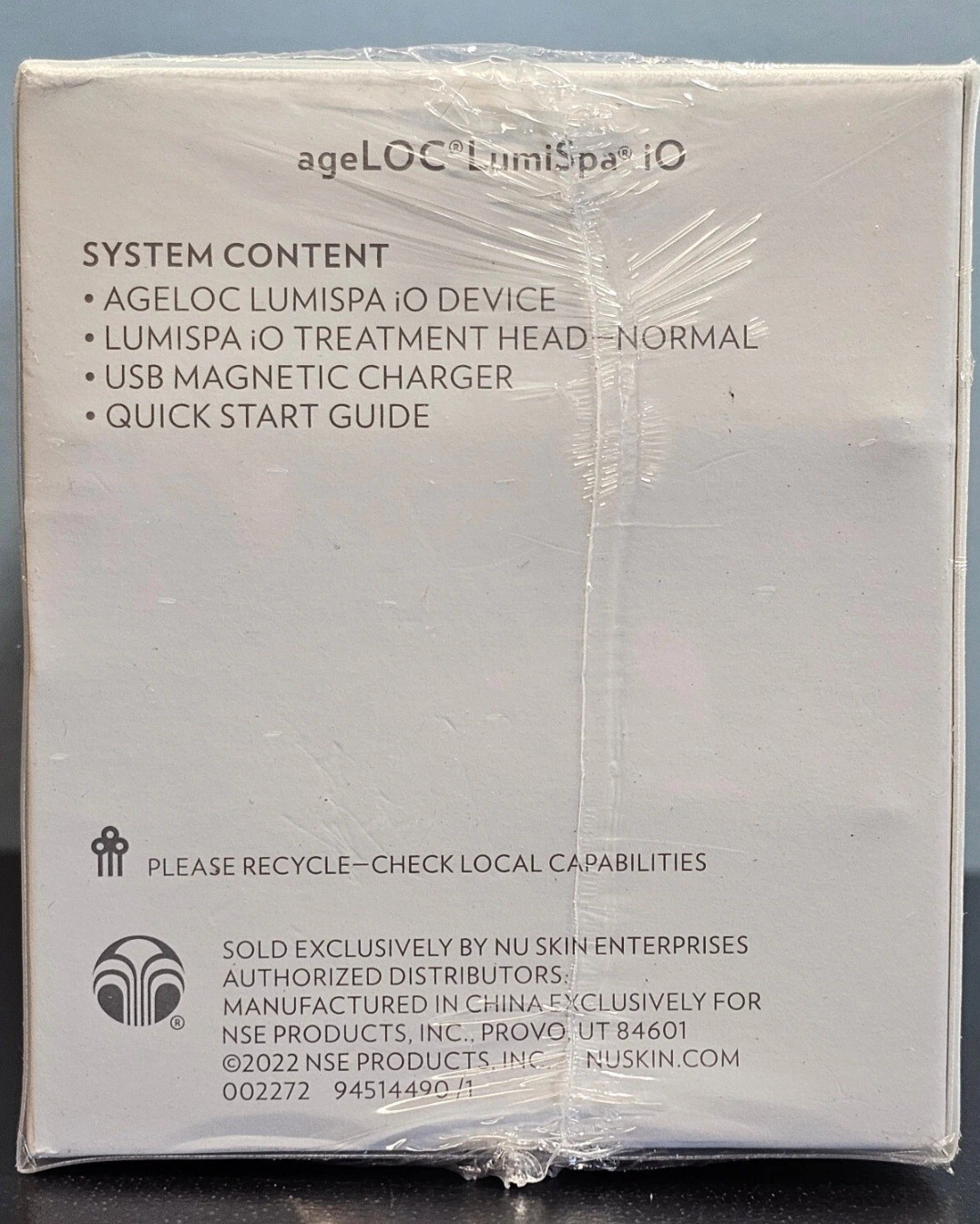 Nu Skin ageLOC LumiSpa iO Facial Device with Normal Treatment Head – New in Box!