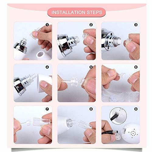 6 Tips Blackhead Vacuum Suction Remover Mini Diamond Skin Peeling Pore Cleaner