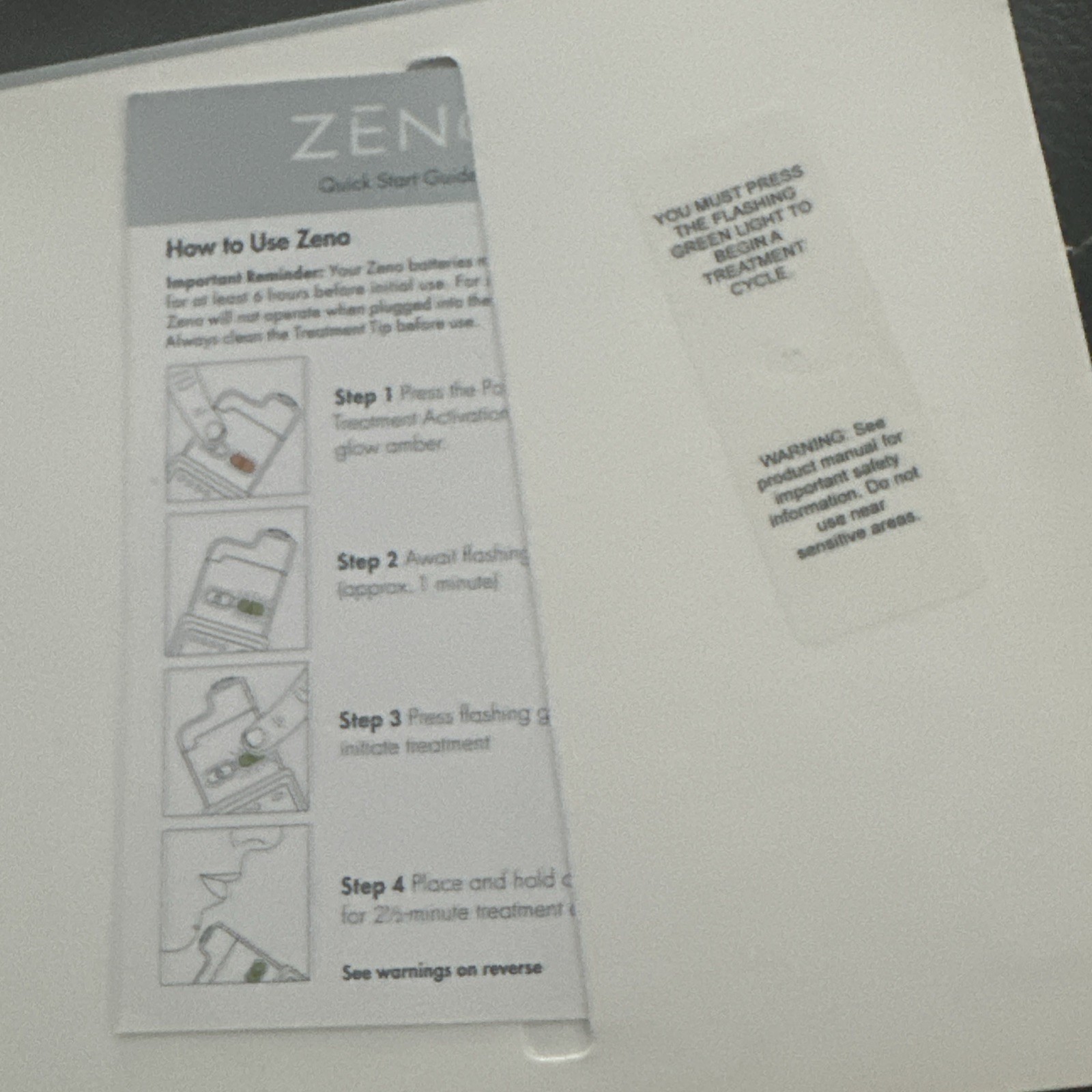 Zeno pro acne clearing DEVICE With Case And Charger For Parts Only Does Not Work