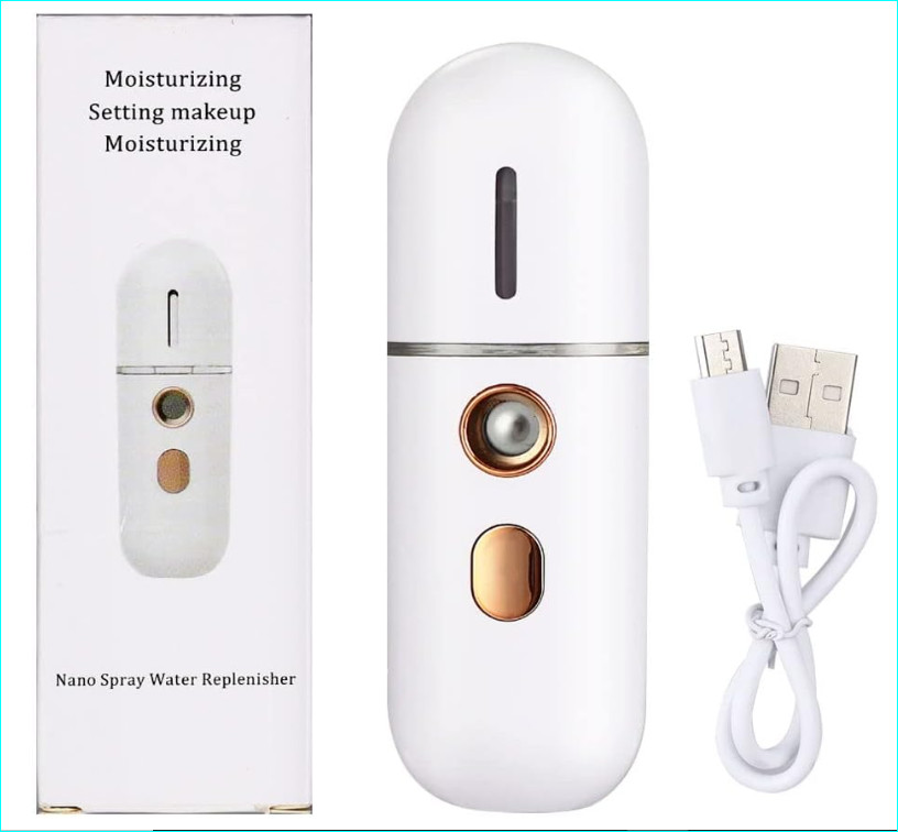 Portable Hydrating Nano Mister, Mini Facial Steamer for skincare, Handheld