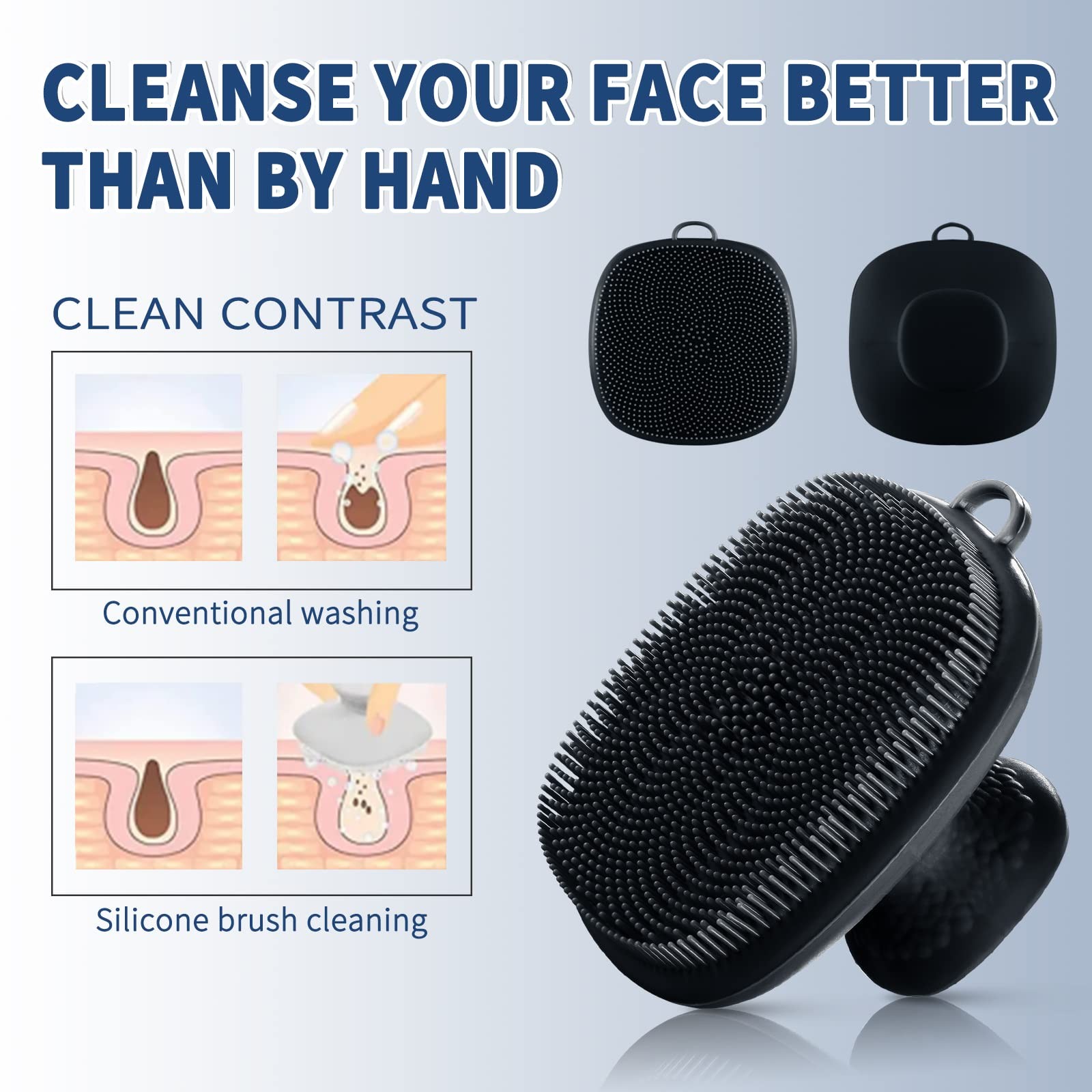 Vwmyq Face Scrubber Silicone Face Scrubber For Men Facial Cleansing Brush