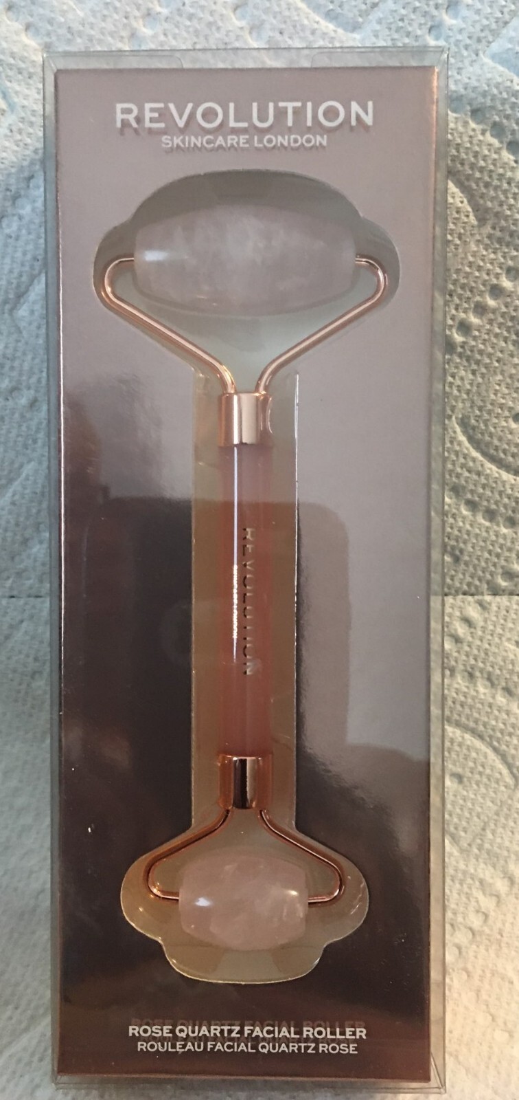 Revolution Beauty Pro Rose Quartz Facial Roller New