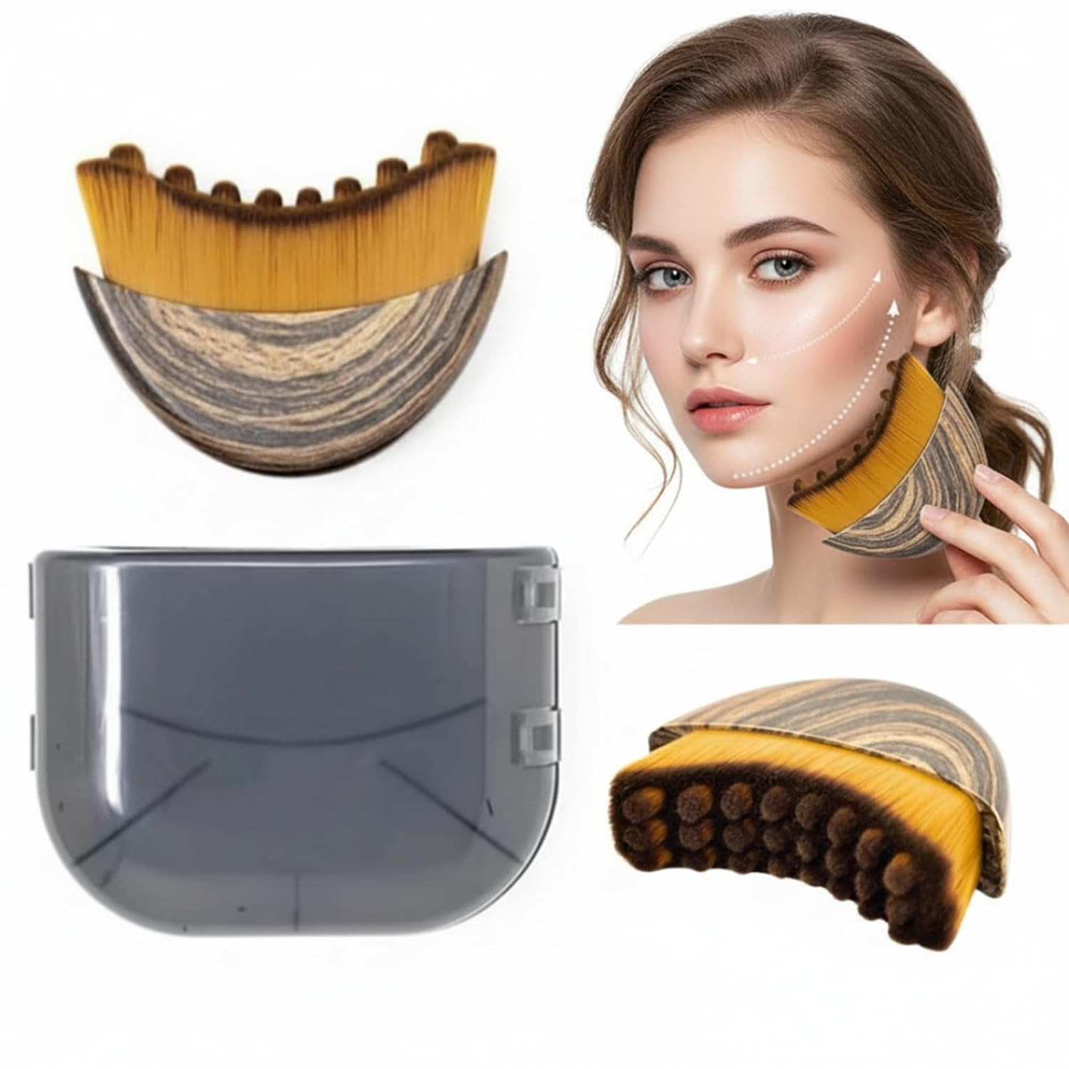 Lymphatic Contour Face Brush Improves Skin Glow for Sculpting Anti-Puffiness, De