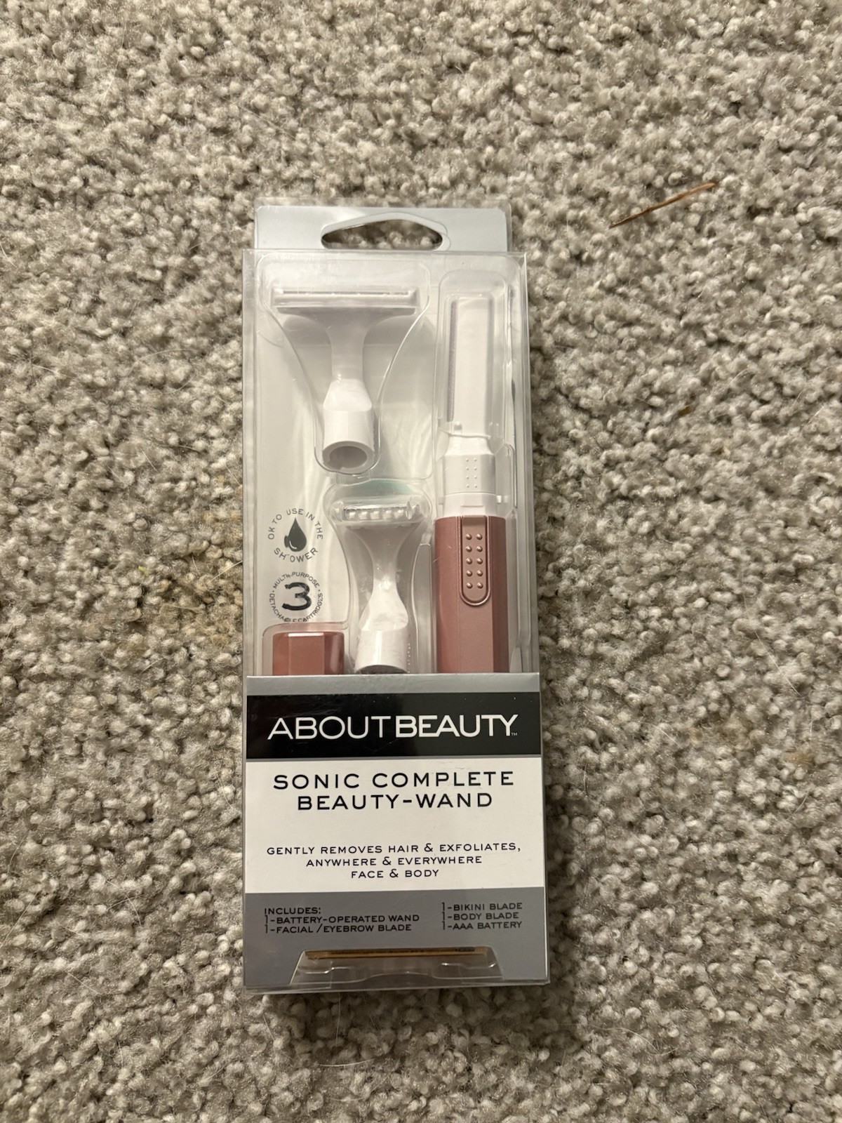ABOUT FACE Beauty Sonic Complete Beauty-Wand, Facial Razor & Exfoliator #WU