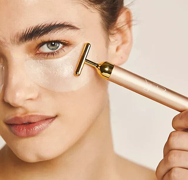 Gold Facial Slimming Face Beauty Bar Facial Roller Massager Vibrating Tool