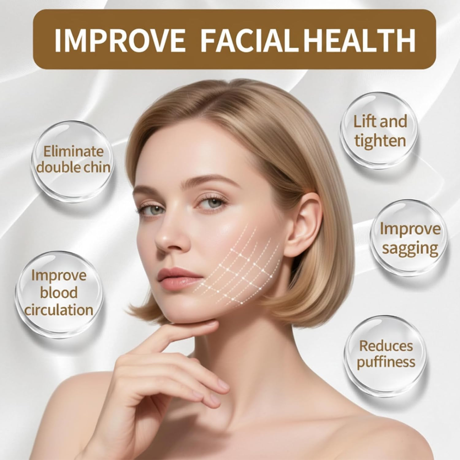 Lymphatic Contour Face Brush Sculpting anti Puffiness Detox Lift Skin Glow