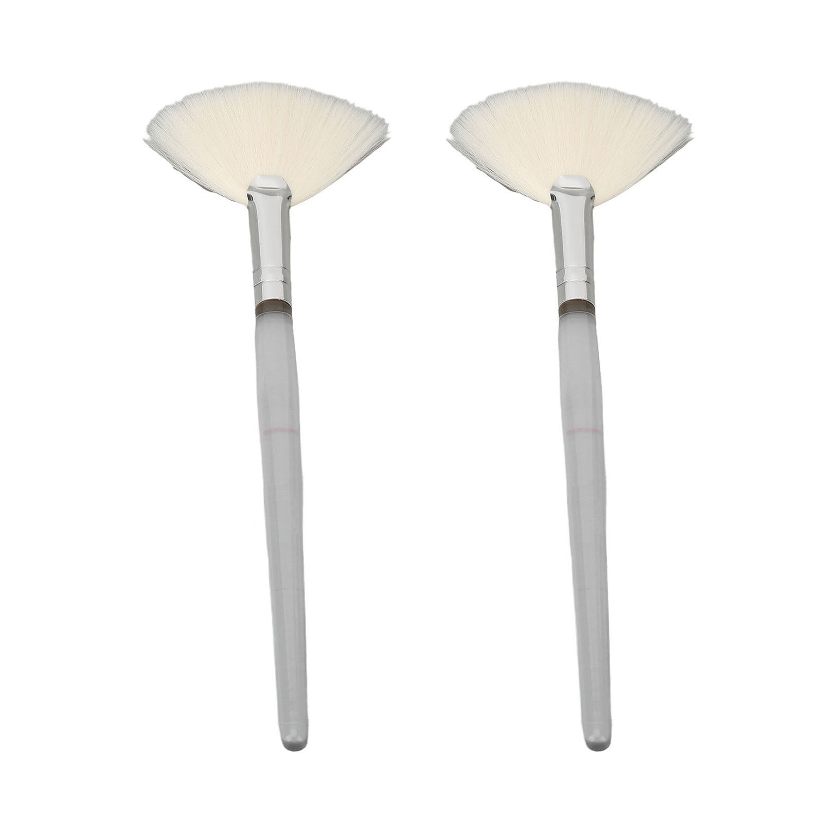 2-2pcs Facial Fan Brush For Gentle Foam Lathering Cleansing