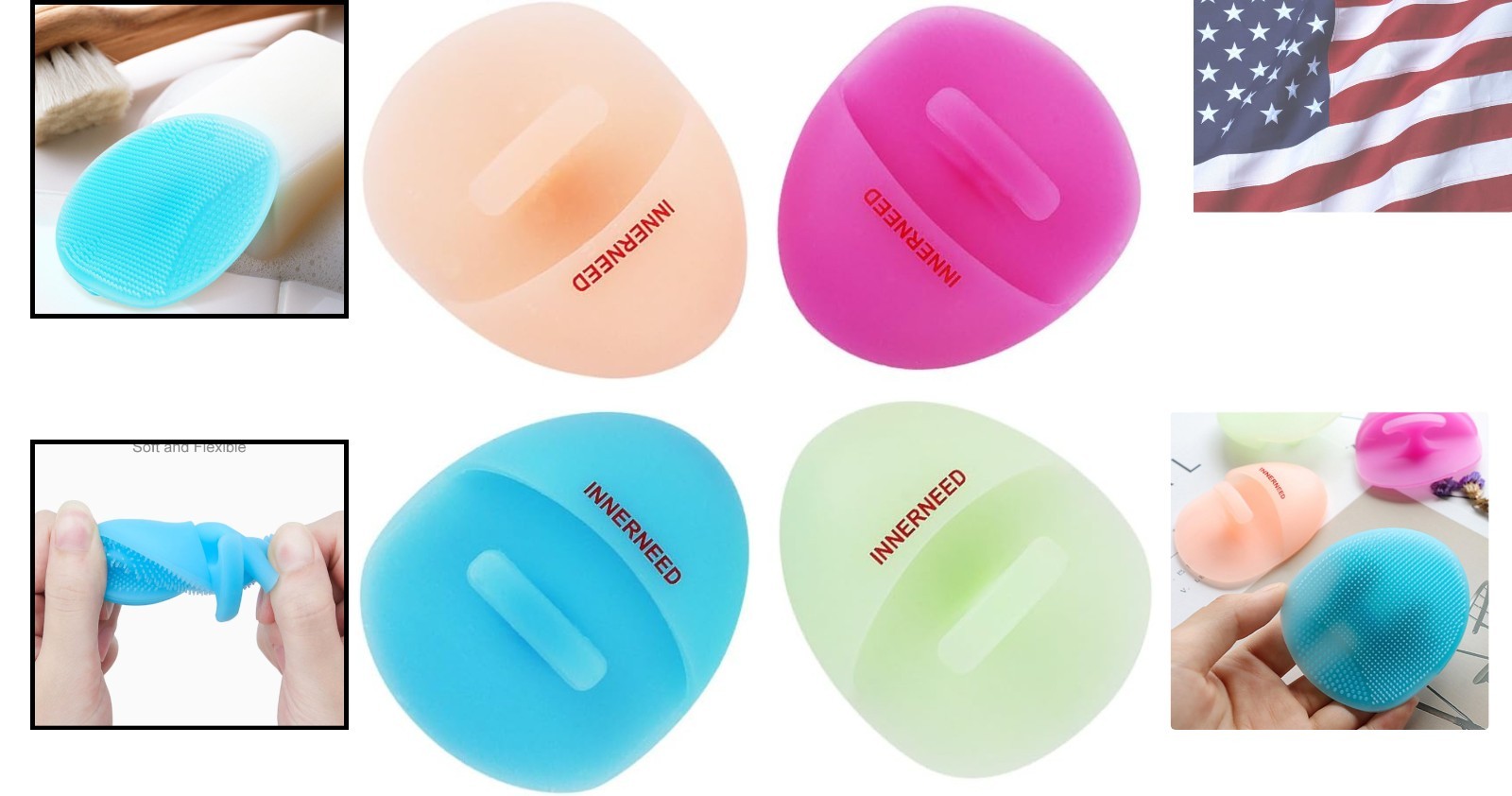 Manual Silicone Facial Massage Brush – Perfect for Exfoliating & Cleansing