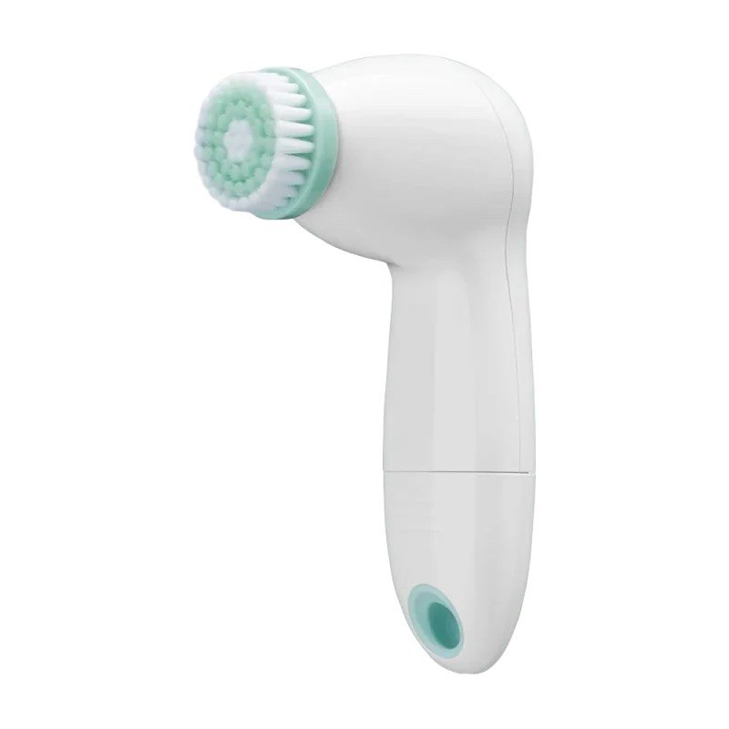 Conair True Glow Battery Facial Brush, Waterproof, 2 Speeds, 3 Heads, Mint Green