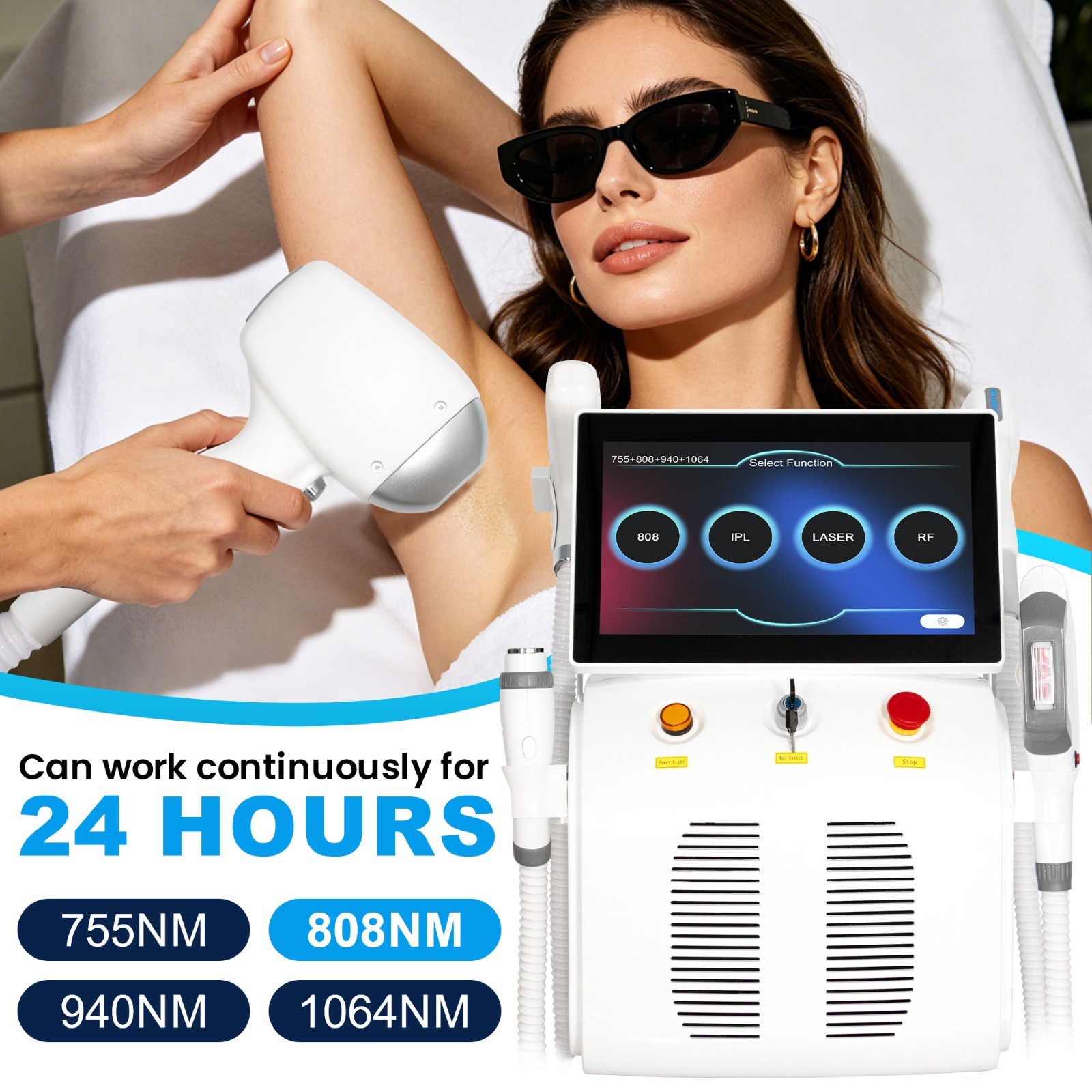 4-in-1 Multifunction IPL+RF+ Hair Removal Tattoo Removal Skin Tightening Device
