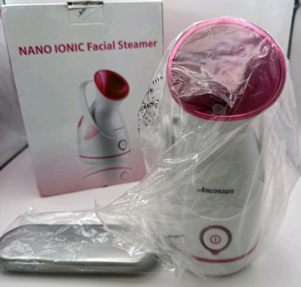 Amconsure Nano Ionic Face Steamer Warm Mist Steamer for Face Home Sauna 100ml