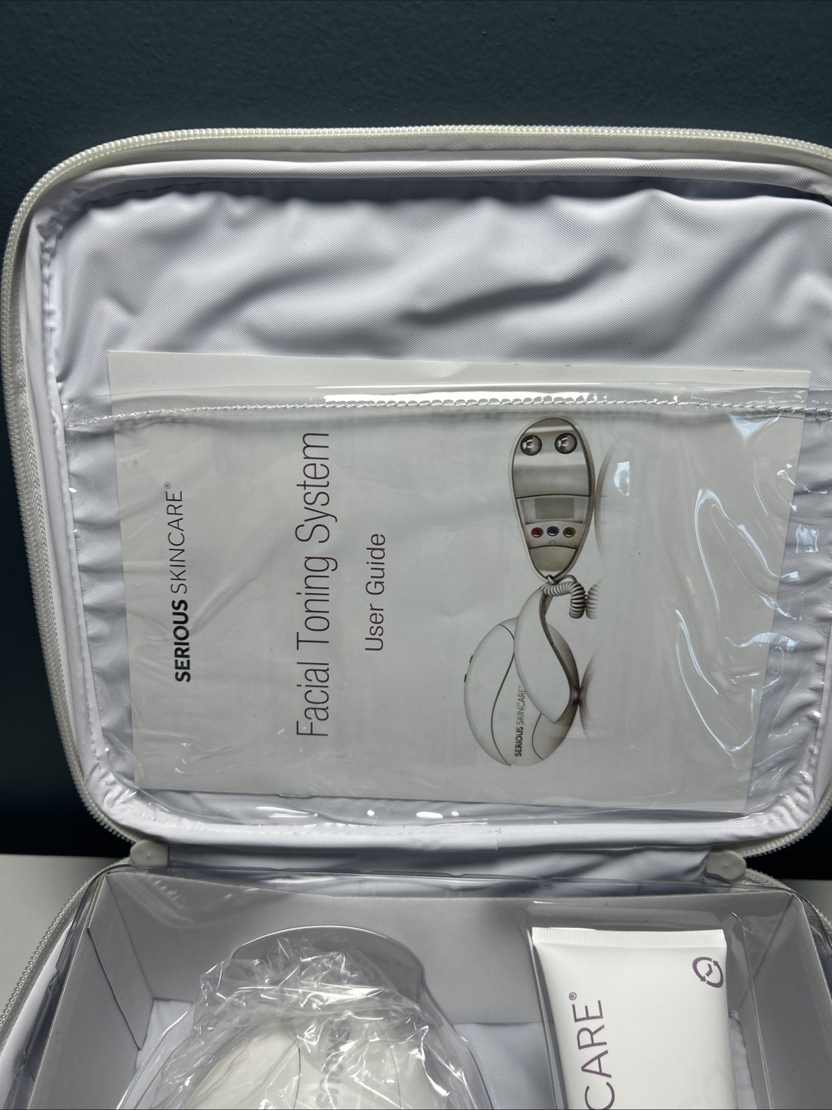 Open Box Serious Skincare Egg Microcurrent Facial Toning System Complete Unused