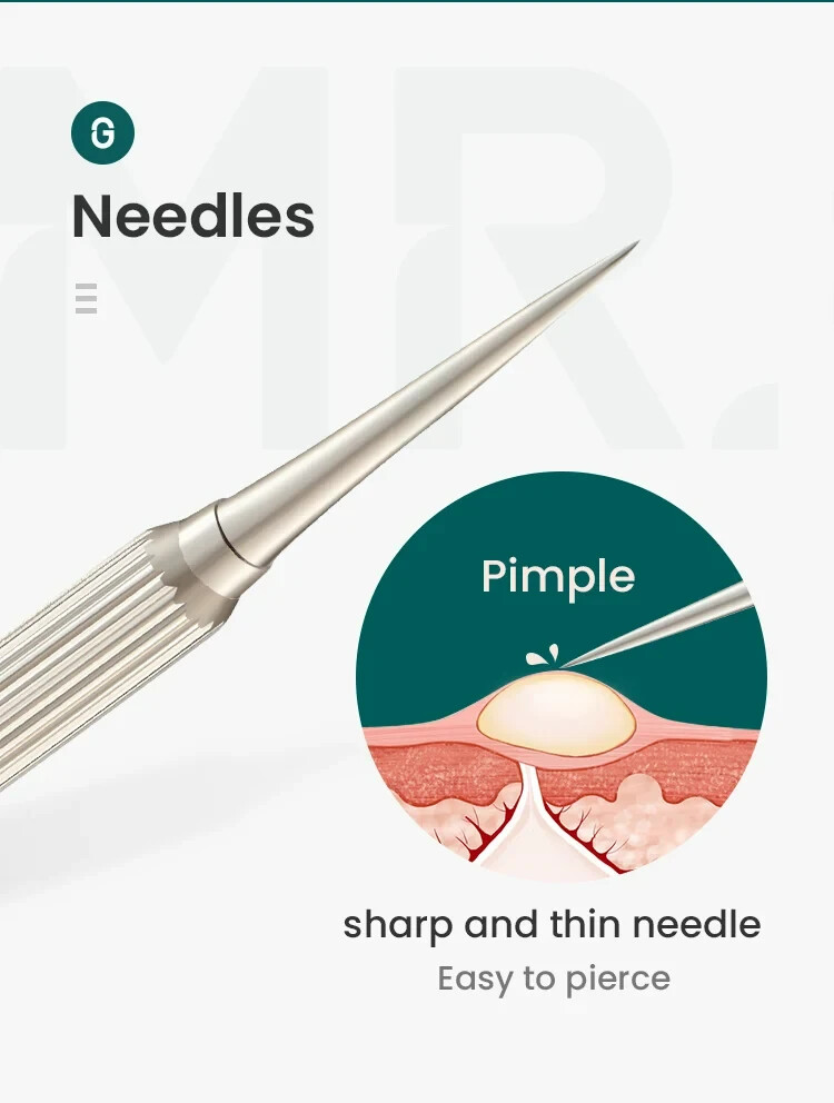 Blackhead Remover Acne Removal Needle Professional Pimple Spot Popper Skin Care