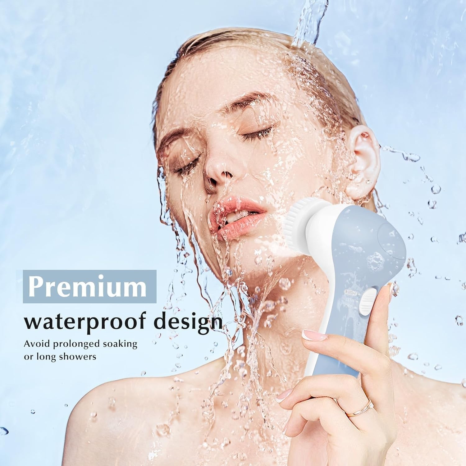 Electric 7-in-1 Facial Exfoliating Brush: Waterproof with Dual Speed Control